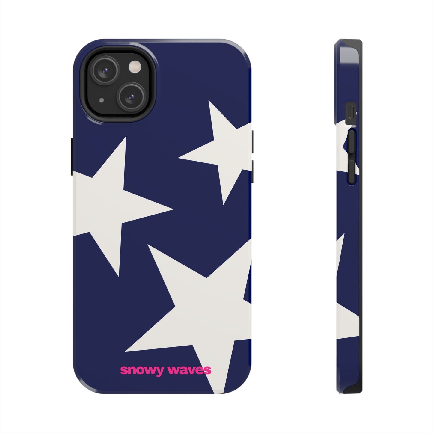 White Stars and Blue Background Phone Case
