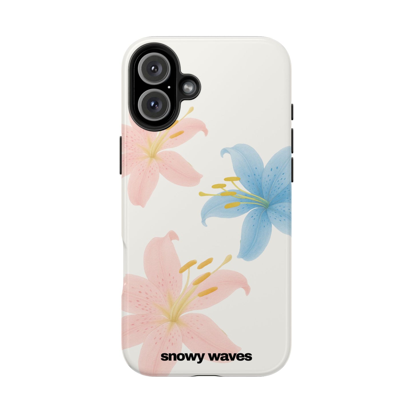 Pink and Blue Tiger Lily Phone Case