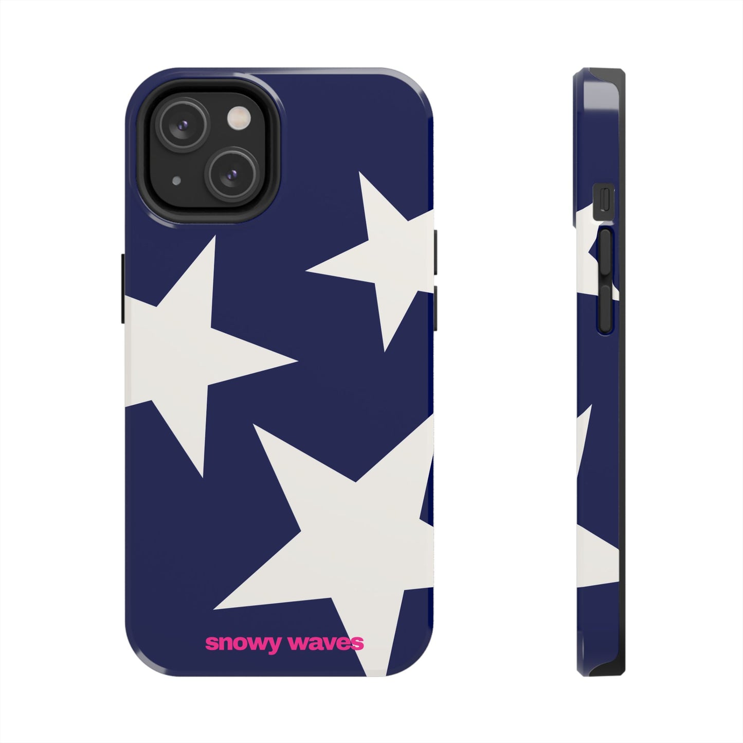 White Stars and Blue Background Phone Case