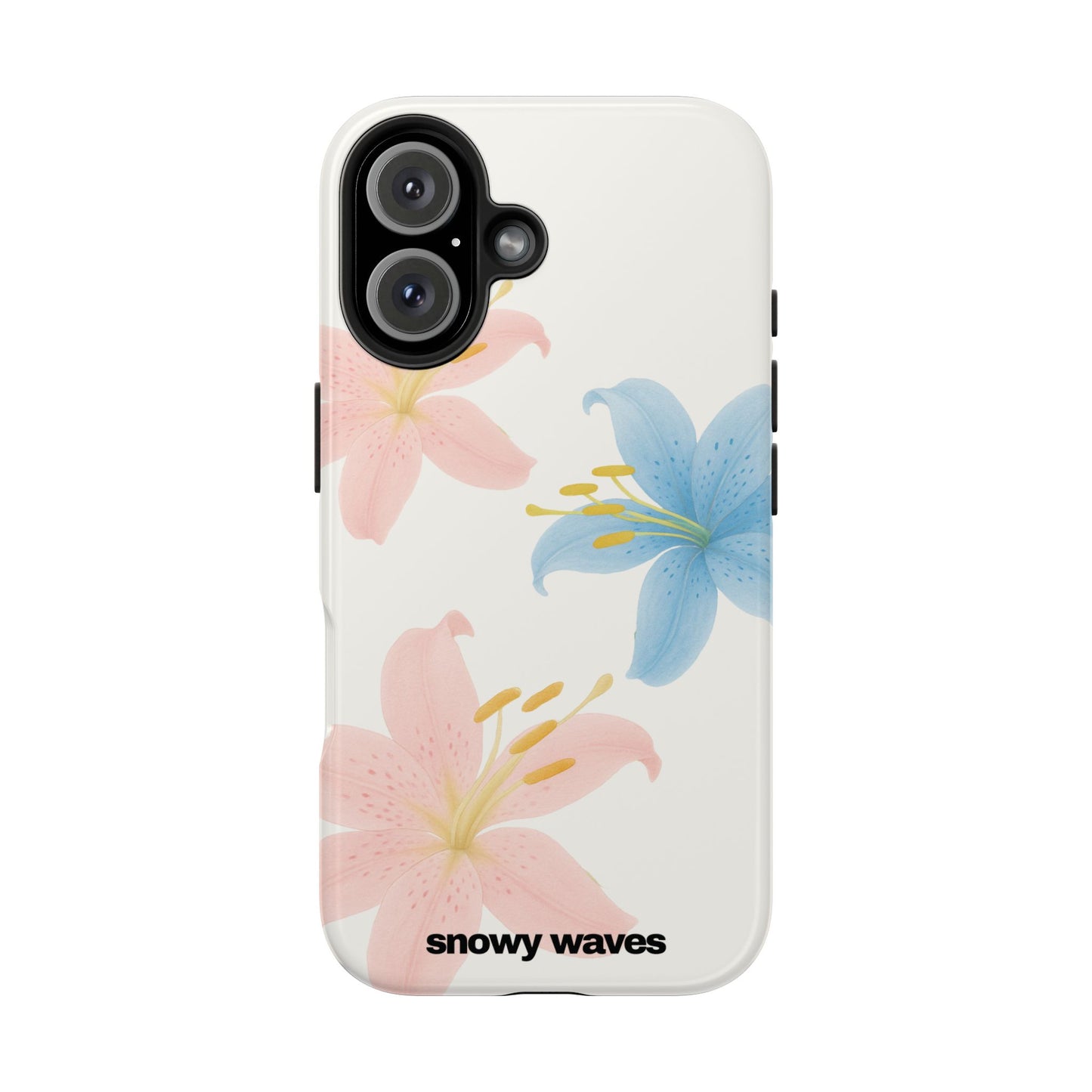 Pink and Blue Tiger Lily Phone Case