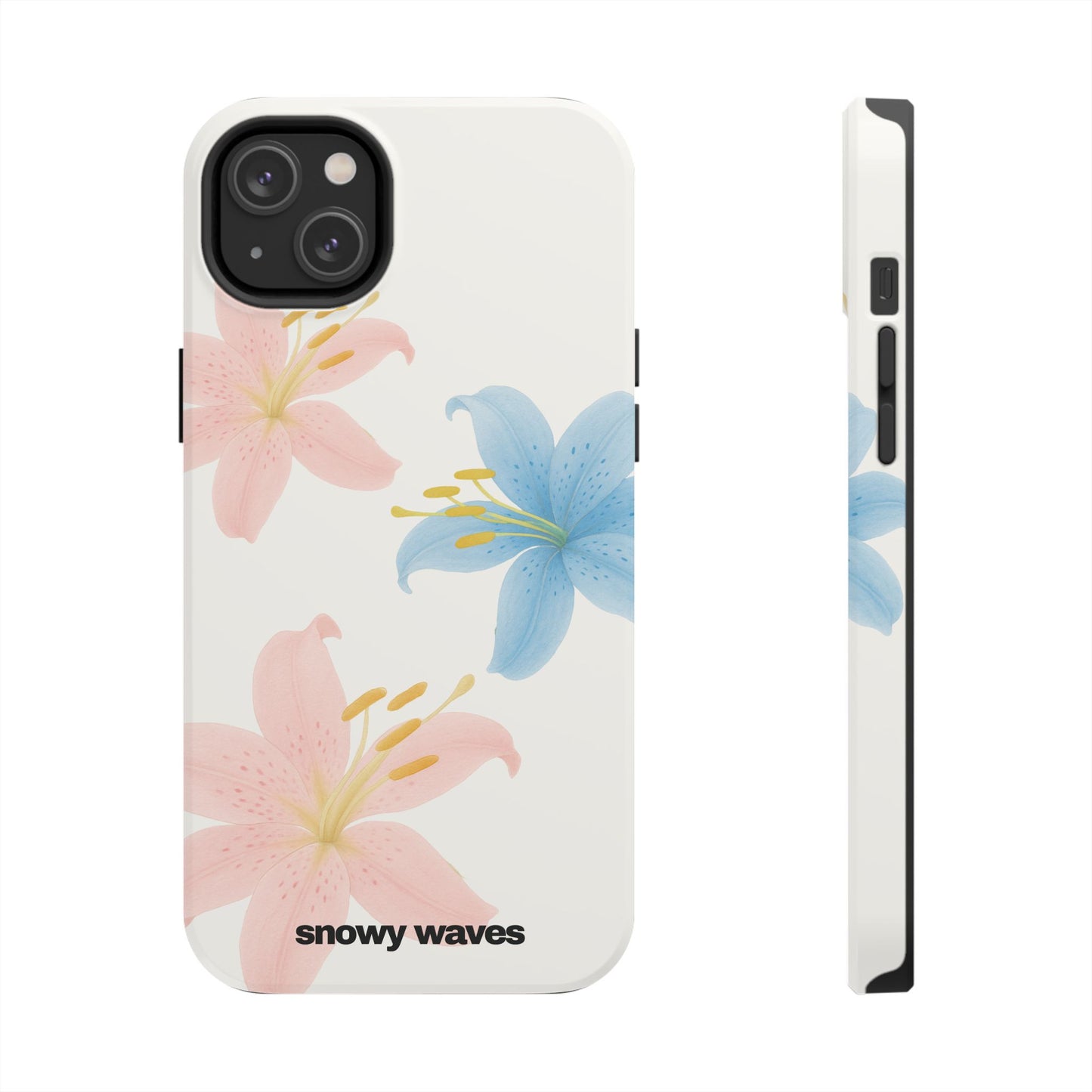 Pink and Blue Tiger Lily Phone Case