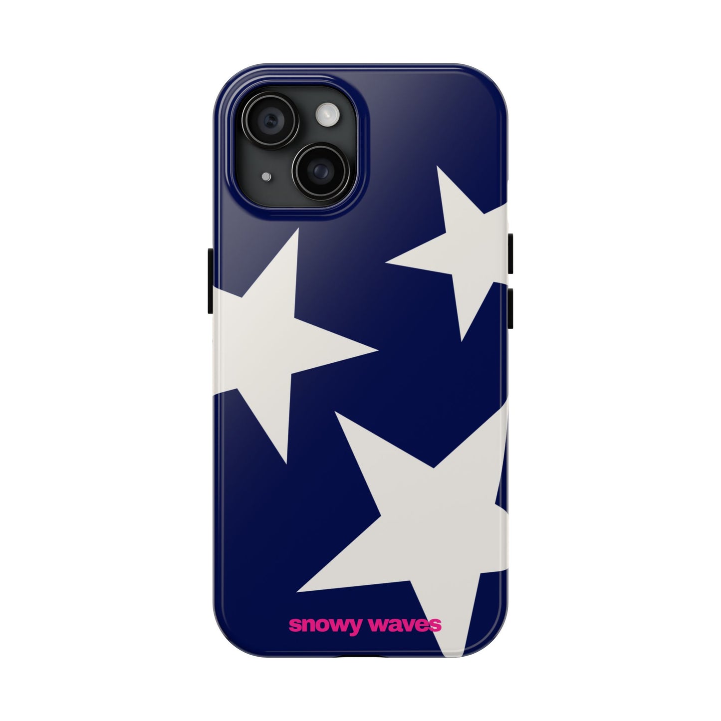 White Stars and Blue Background Phone Case