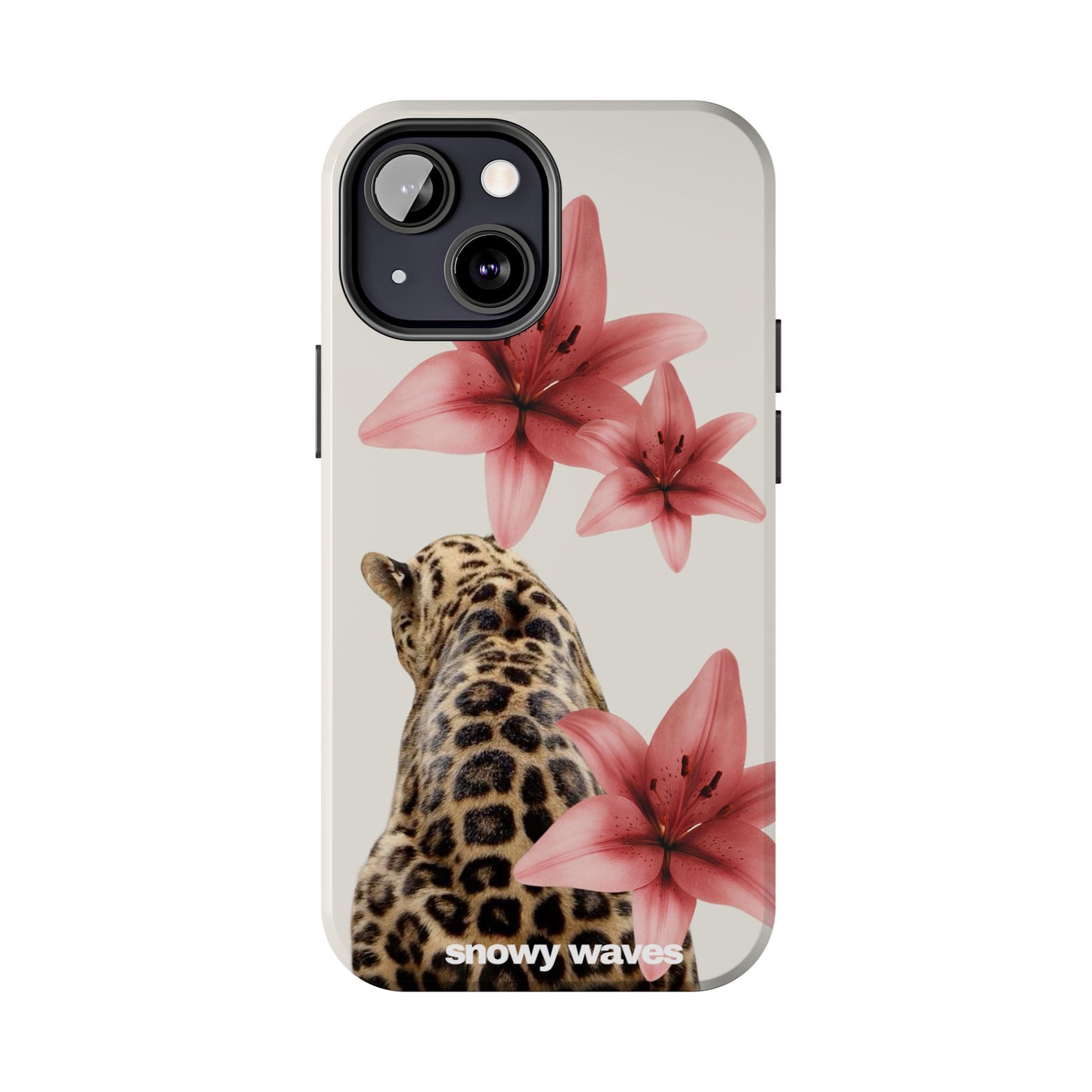 Leopard and Flowers Phone Case