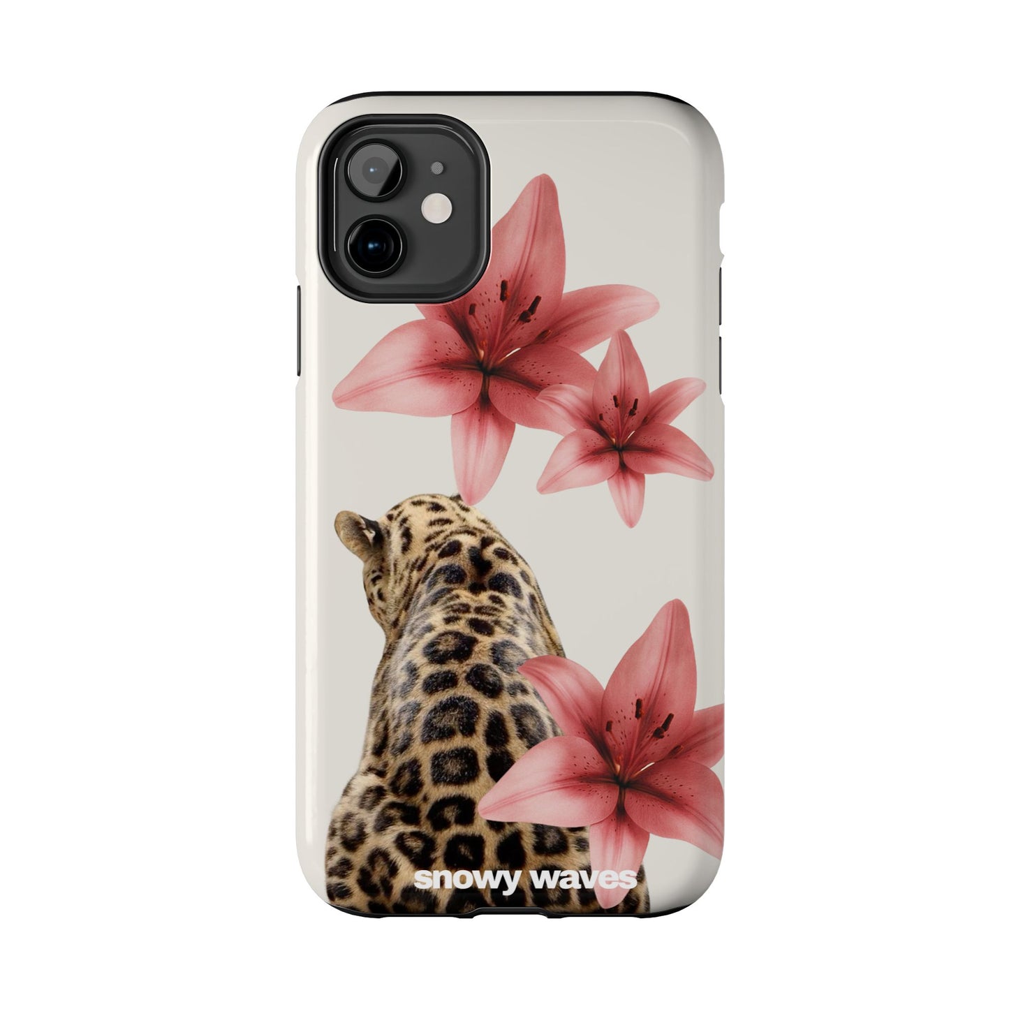 Leopard and Flowers Phone Case