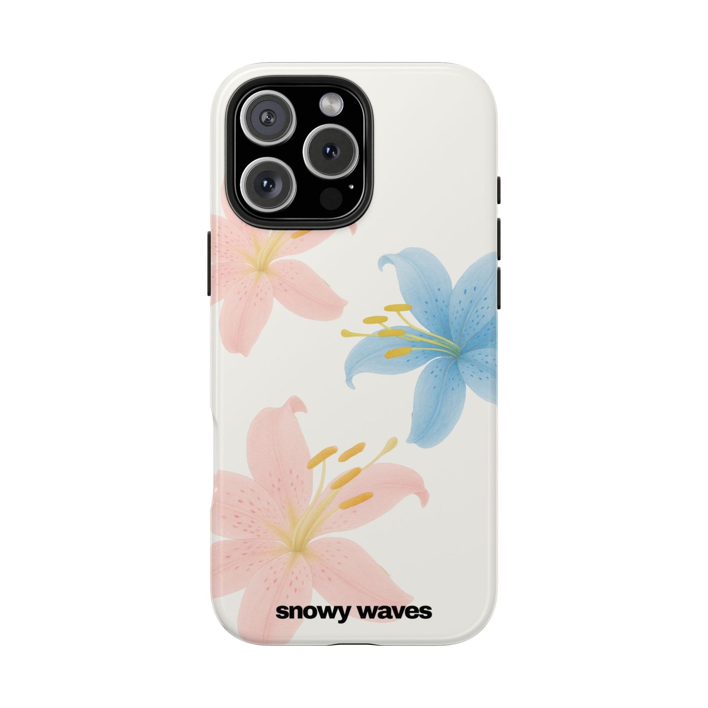 Pink and Blue Tiger Lily Phone Case