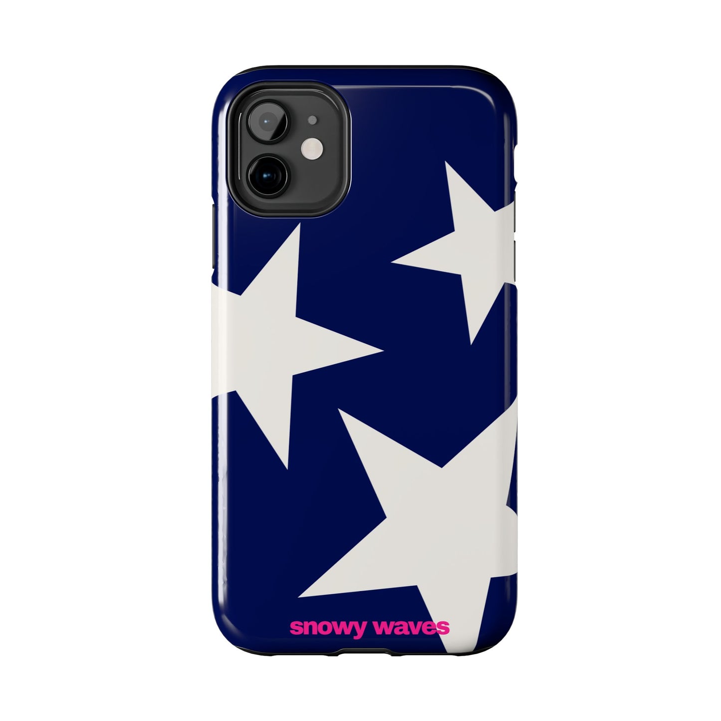 White Stars and Blue Background Phone Case