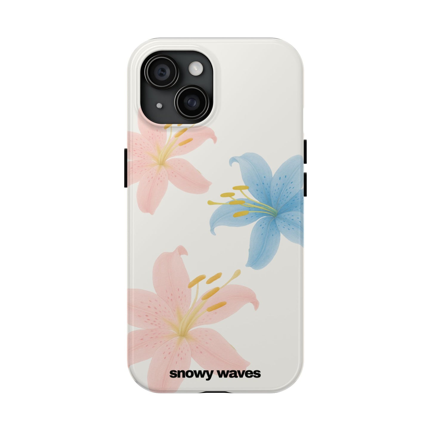 Pink and Blue Tiger Lily Phone Case