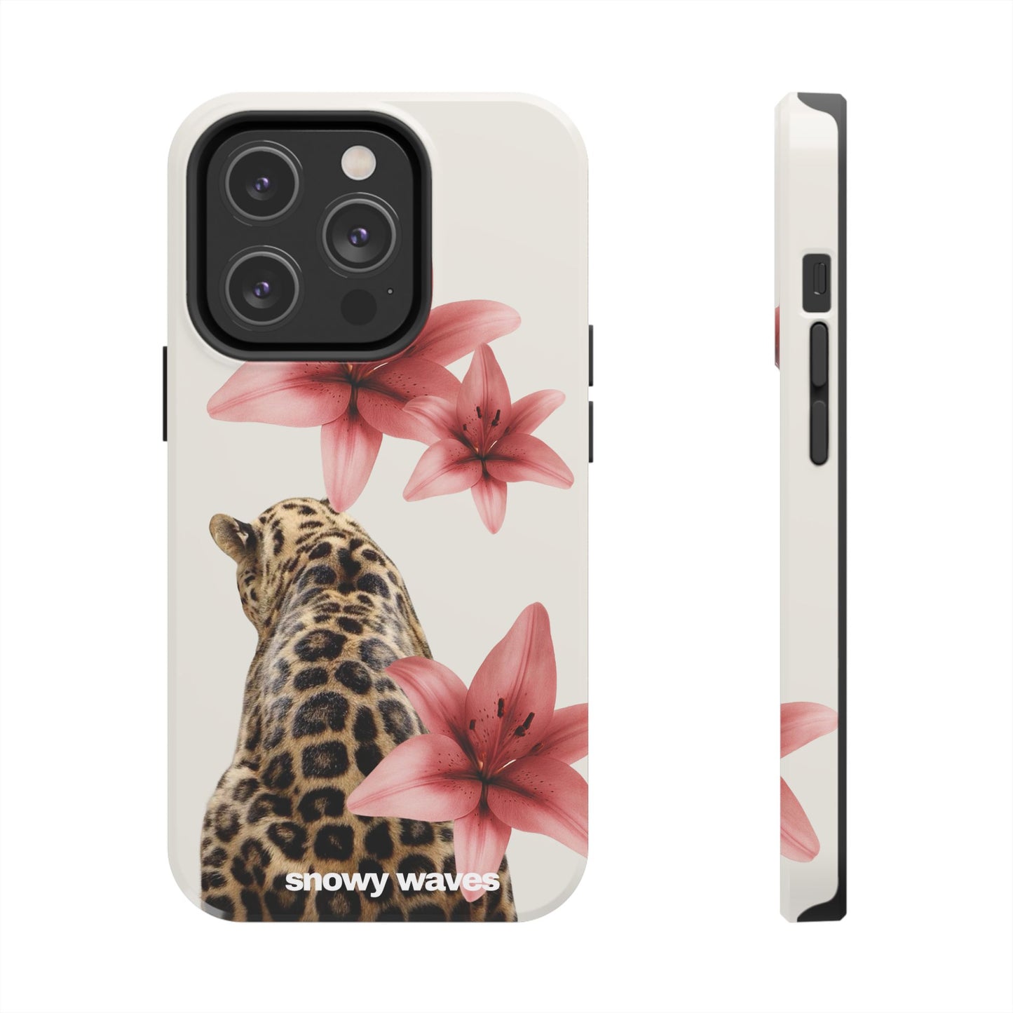 Leopard and Flowers Phone Case