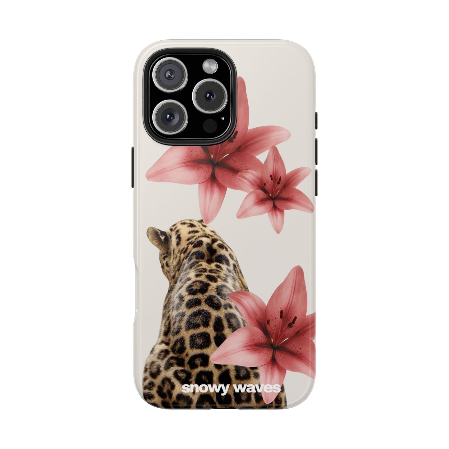 Leopard and Flowers Phone Case