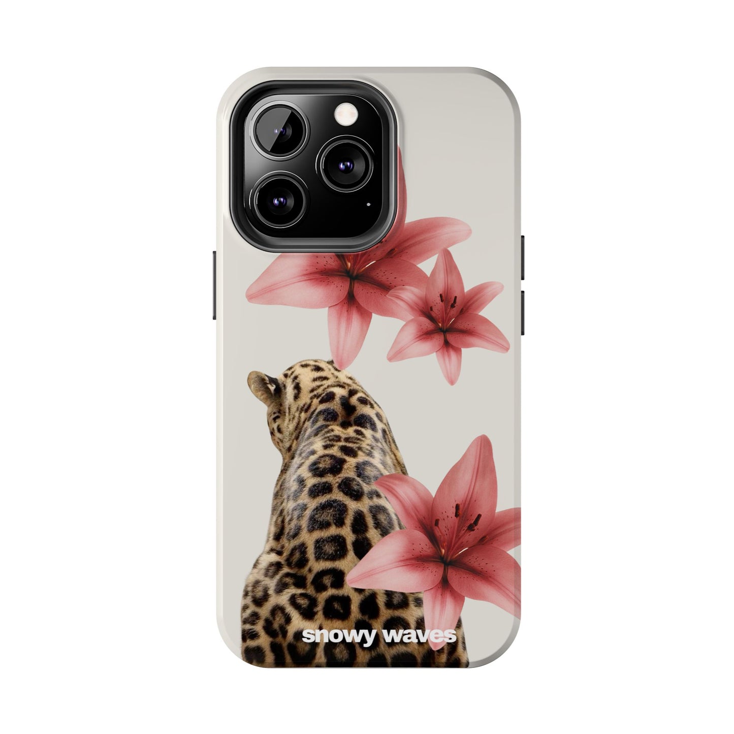 Leopard and Flowers Phone Case
