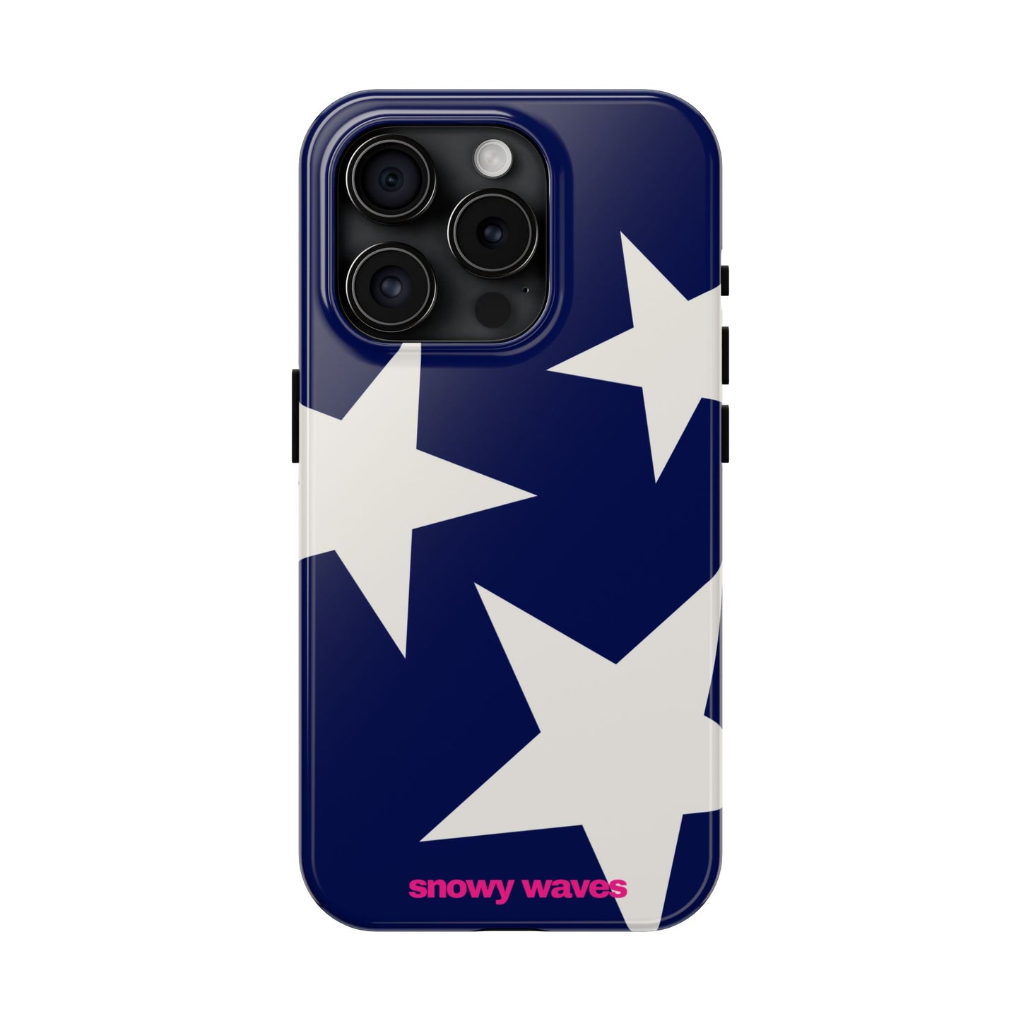 White Stars and Blue Background Phone Case
