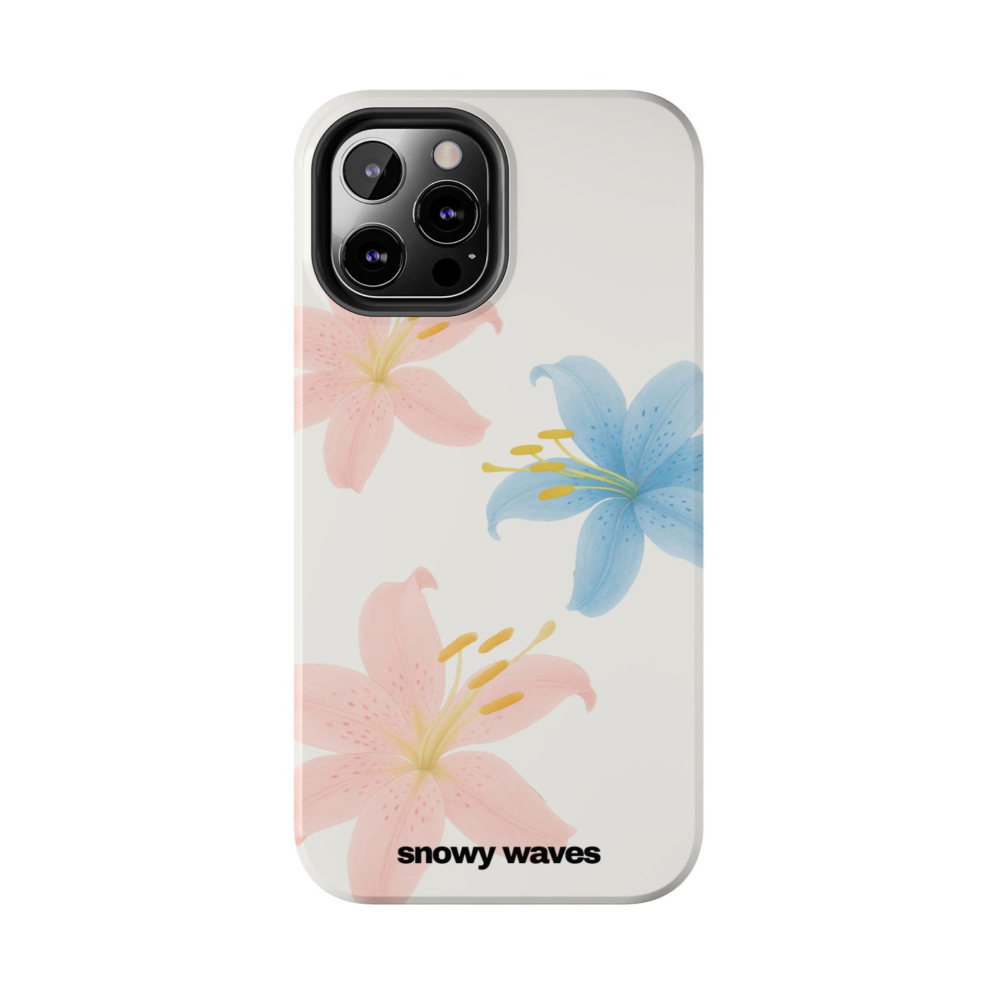 Pink and Blue Tiger Lily Phone Case