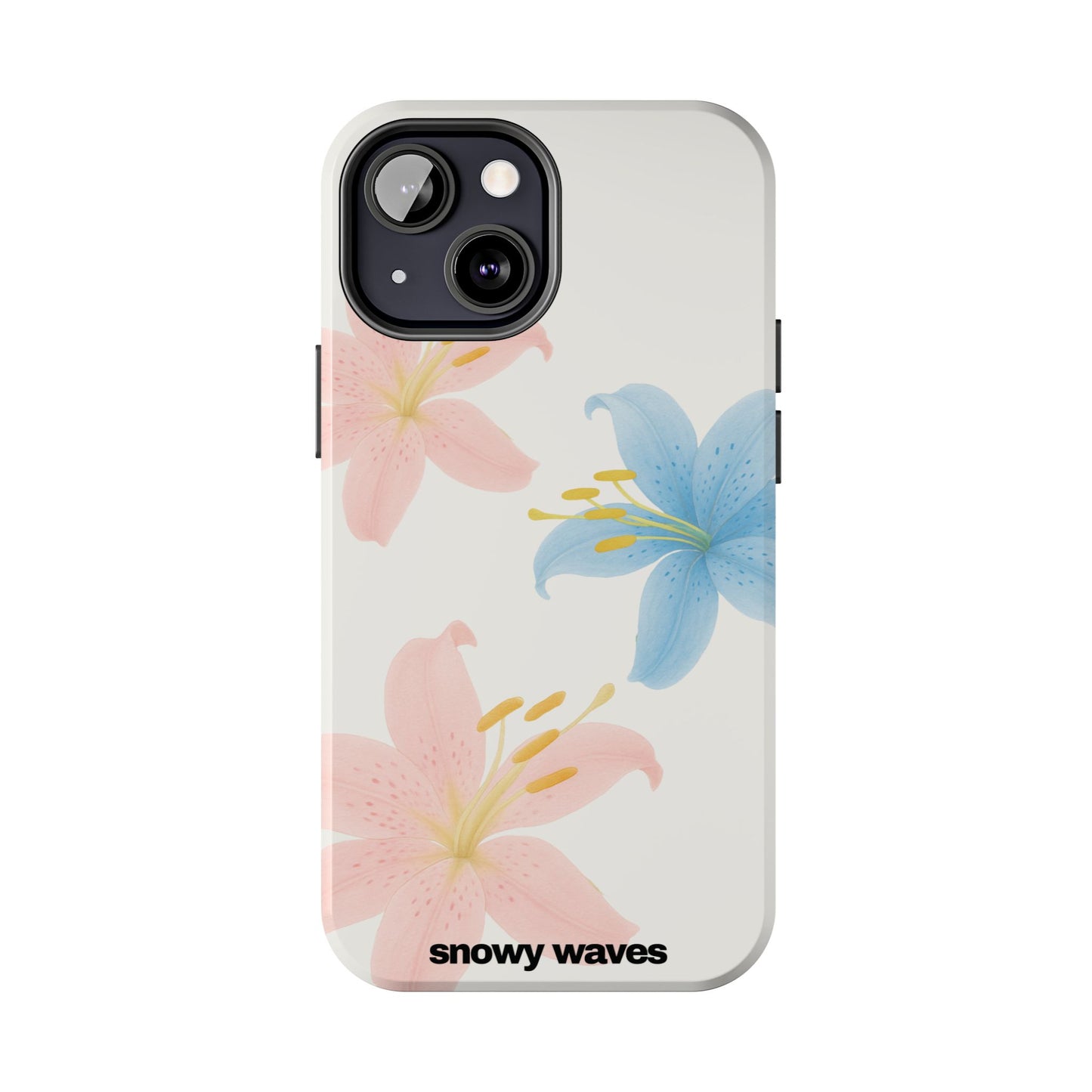 Pink and Blue Tiger Lily Phone Case