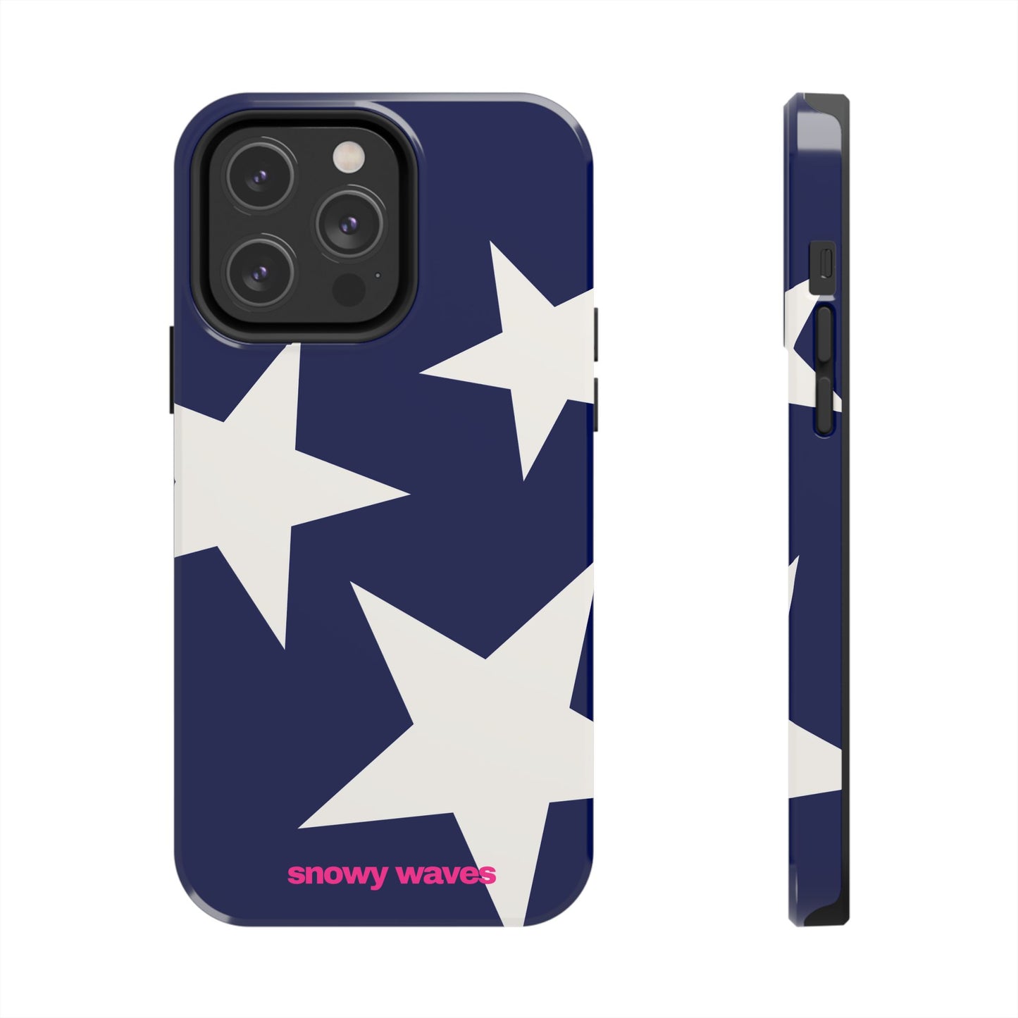 White Stars and Blue Background Phone Case