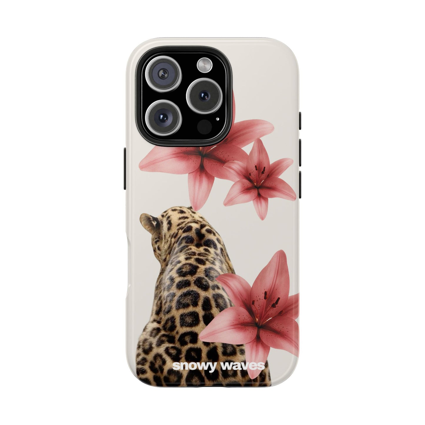 Leopard and Flowers Phone Case