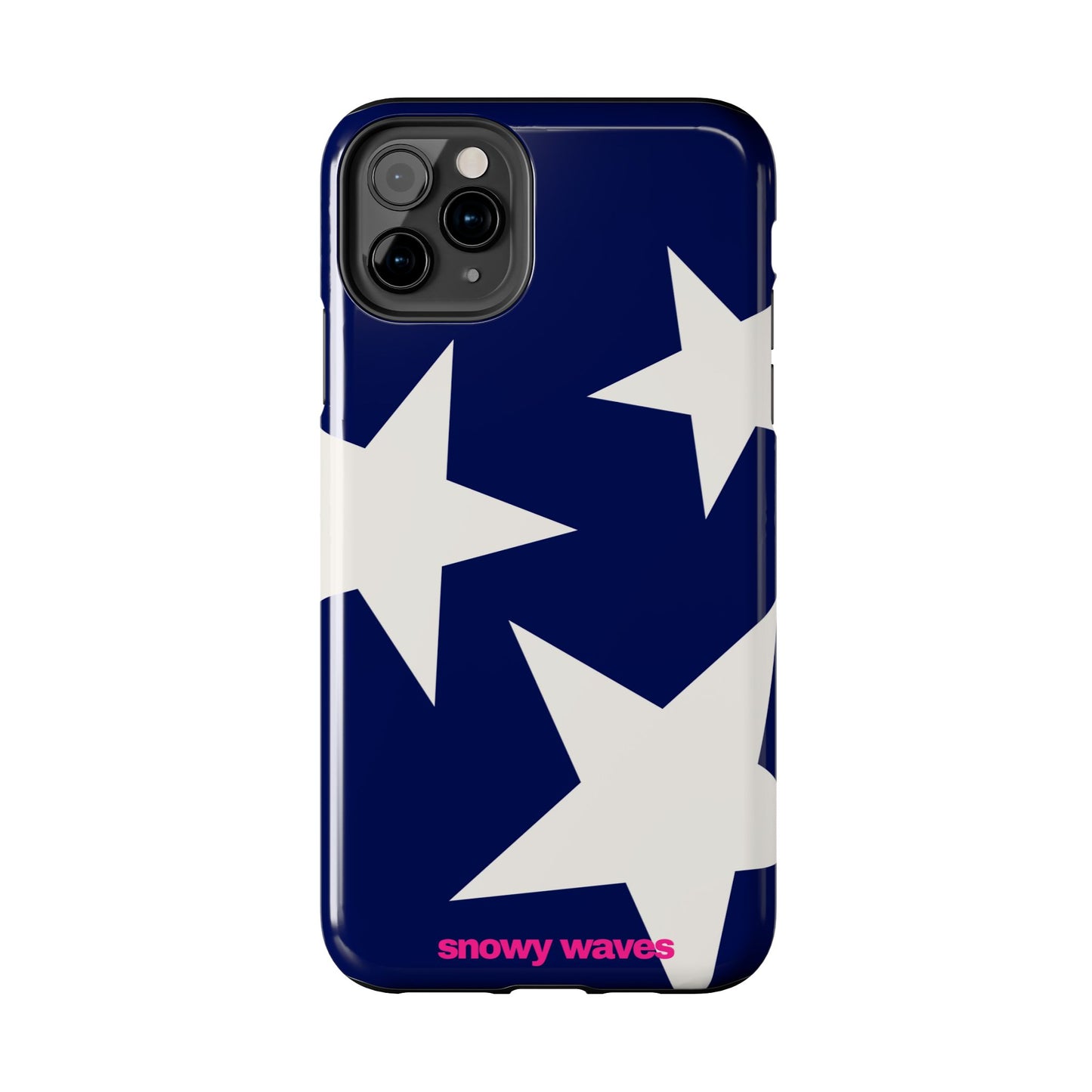 White Stars and Blue Background Phone Case
