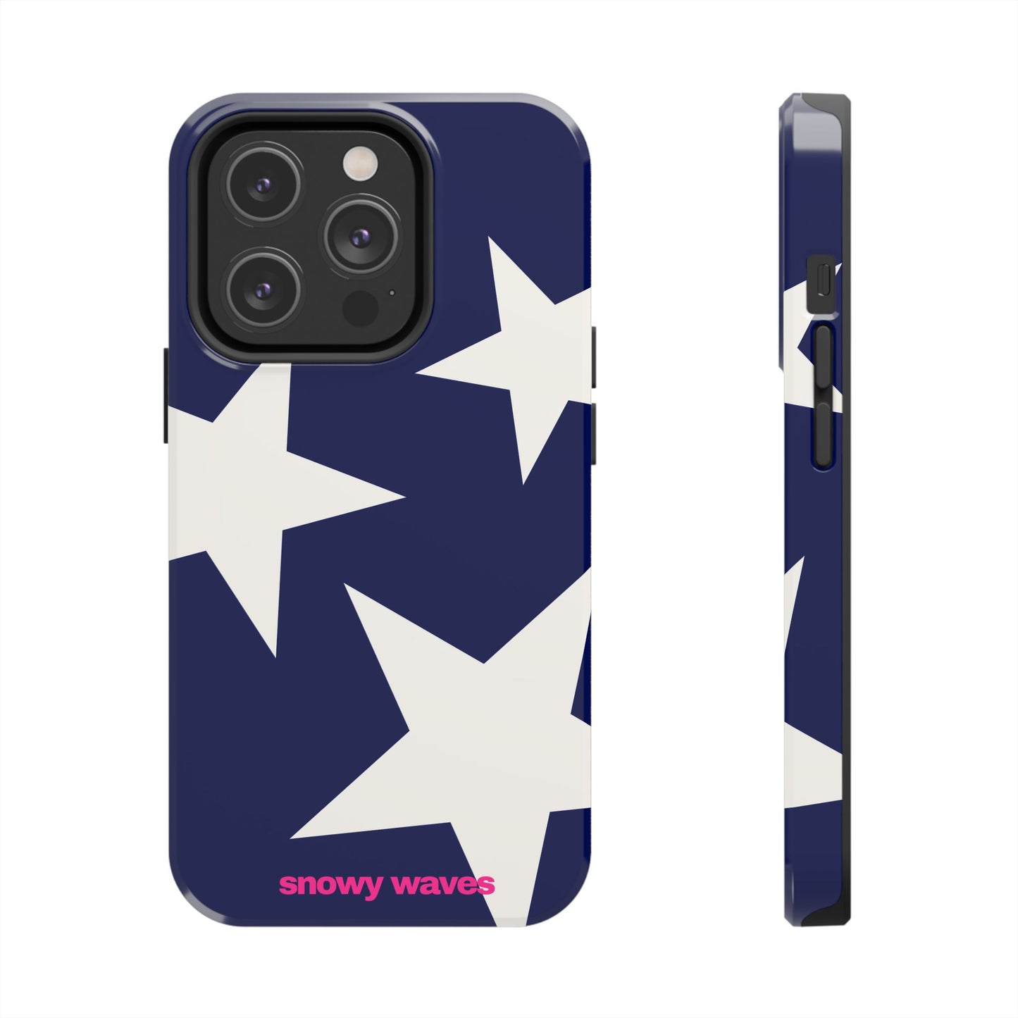 White Stars and Blue Background Phone Case