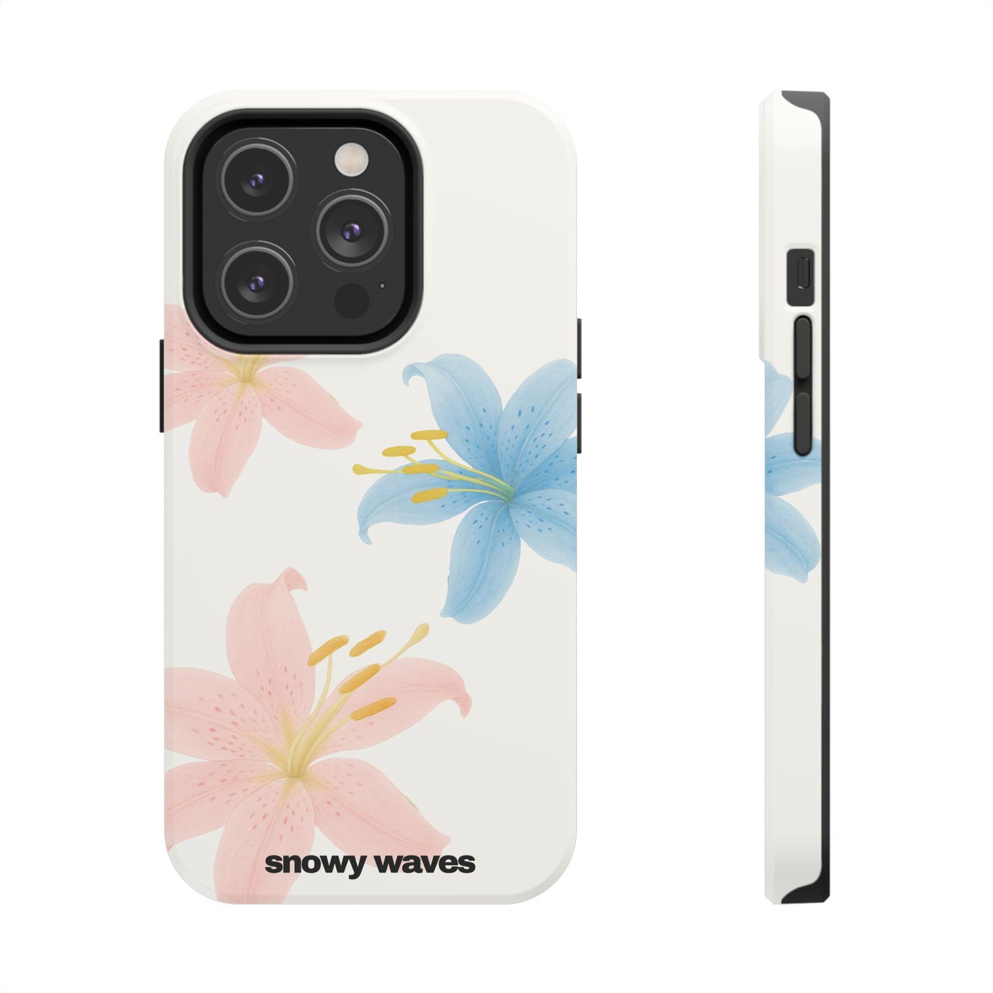 Pink and Blue Tiger Lily Phone Case