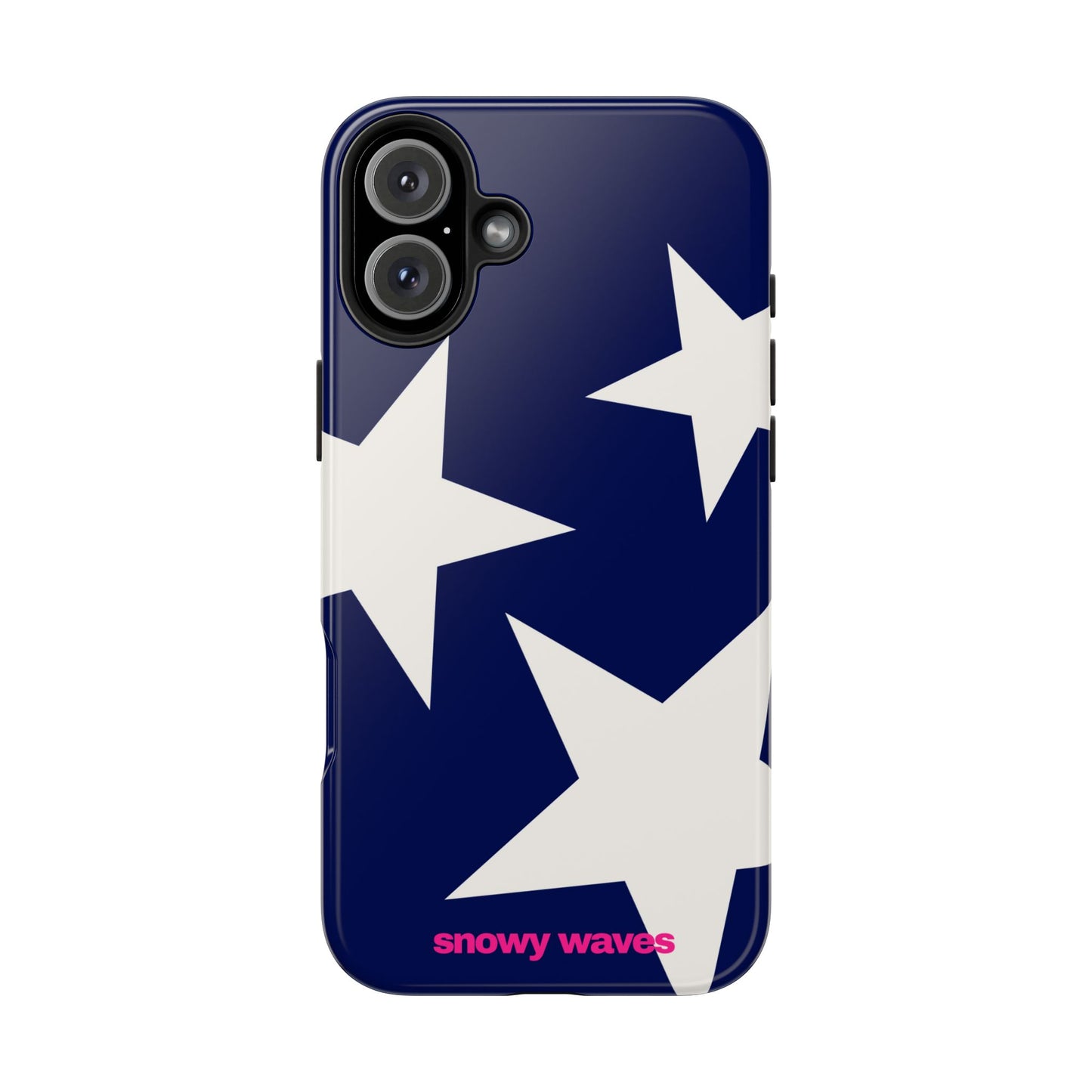 White Stars and Blue Background Phone Case