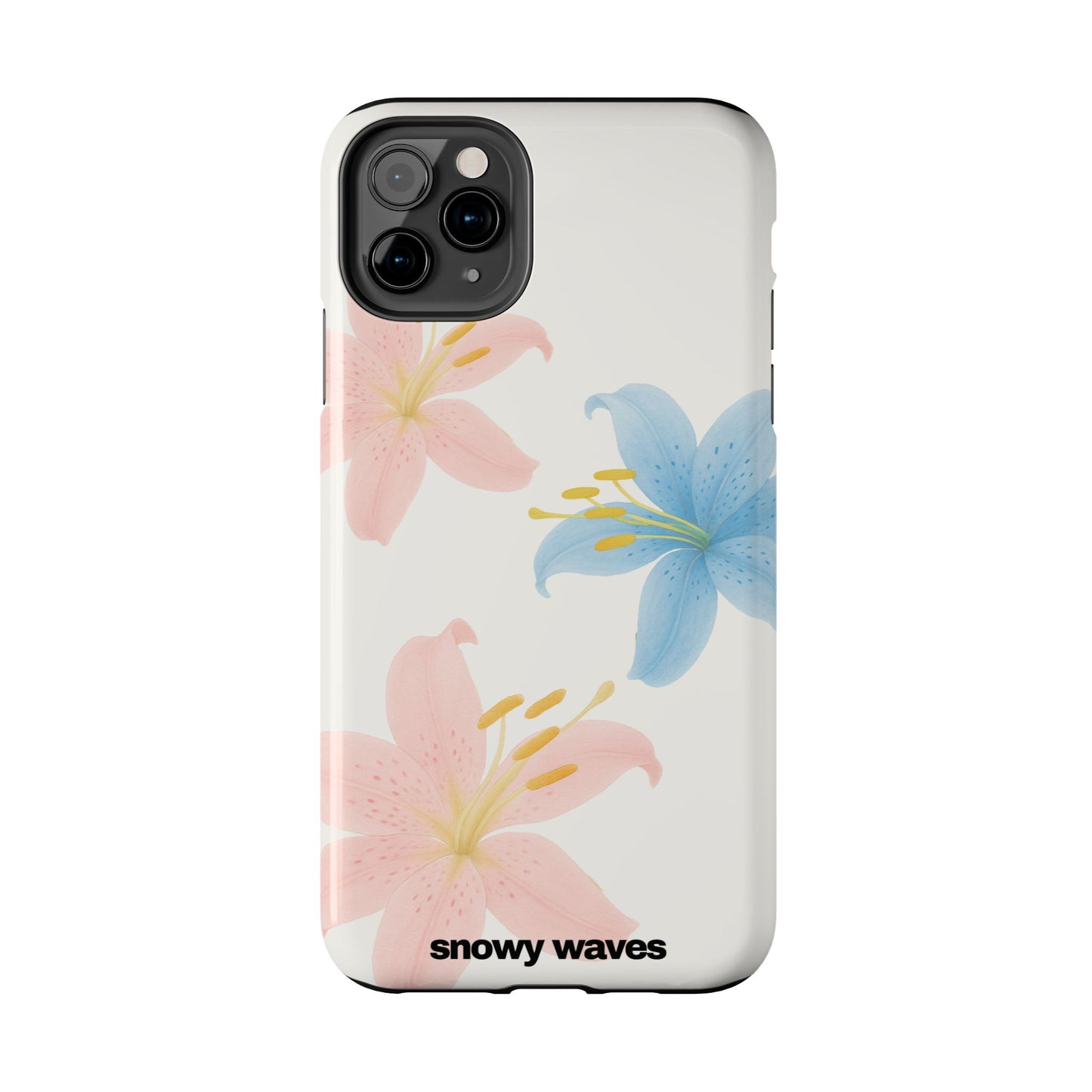 Pink and Blue Tiger Lily Phone Case