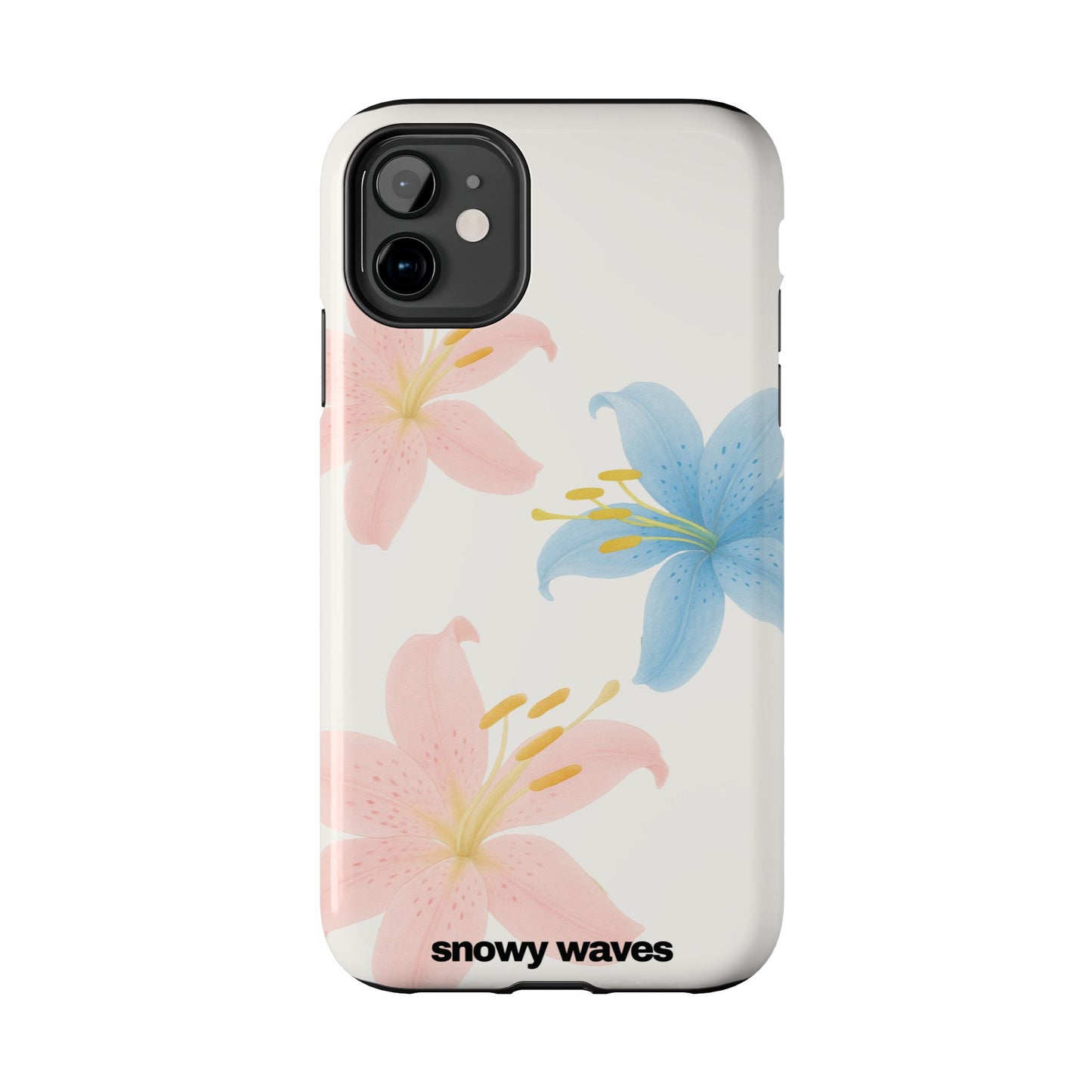 Pink and Blue Tiger Lily Phone Case