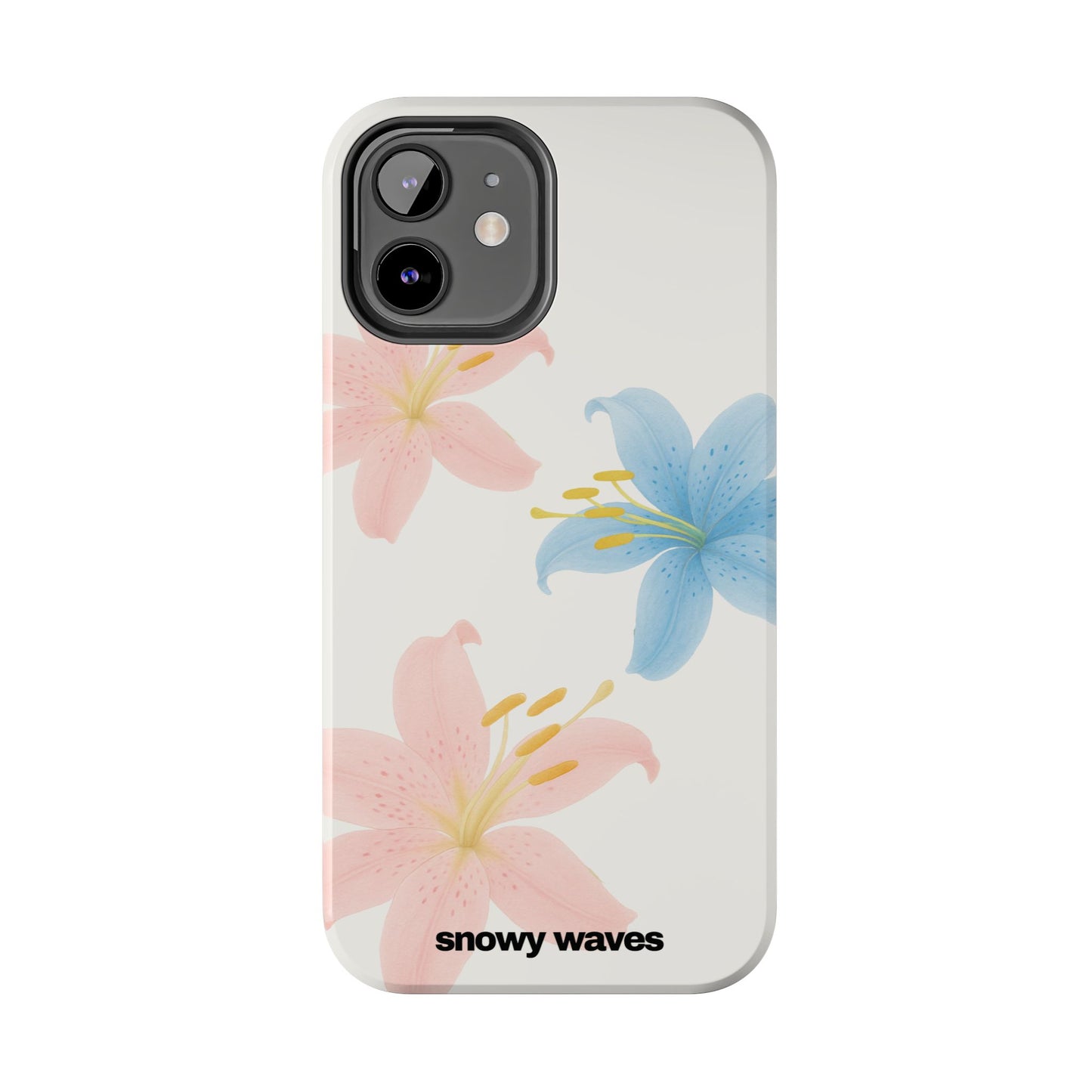 Pink and Blue Tiger Lily Phone Case