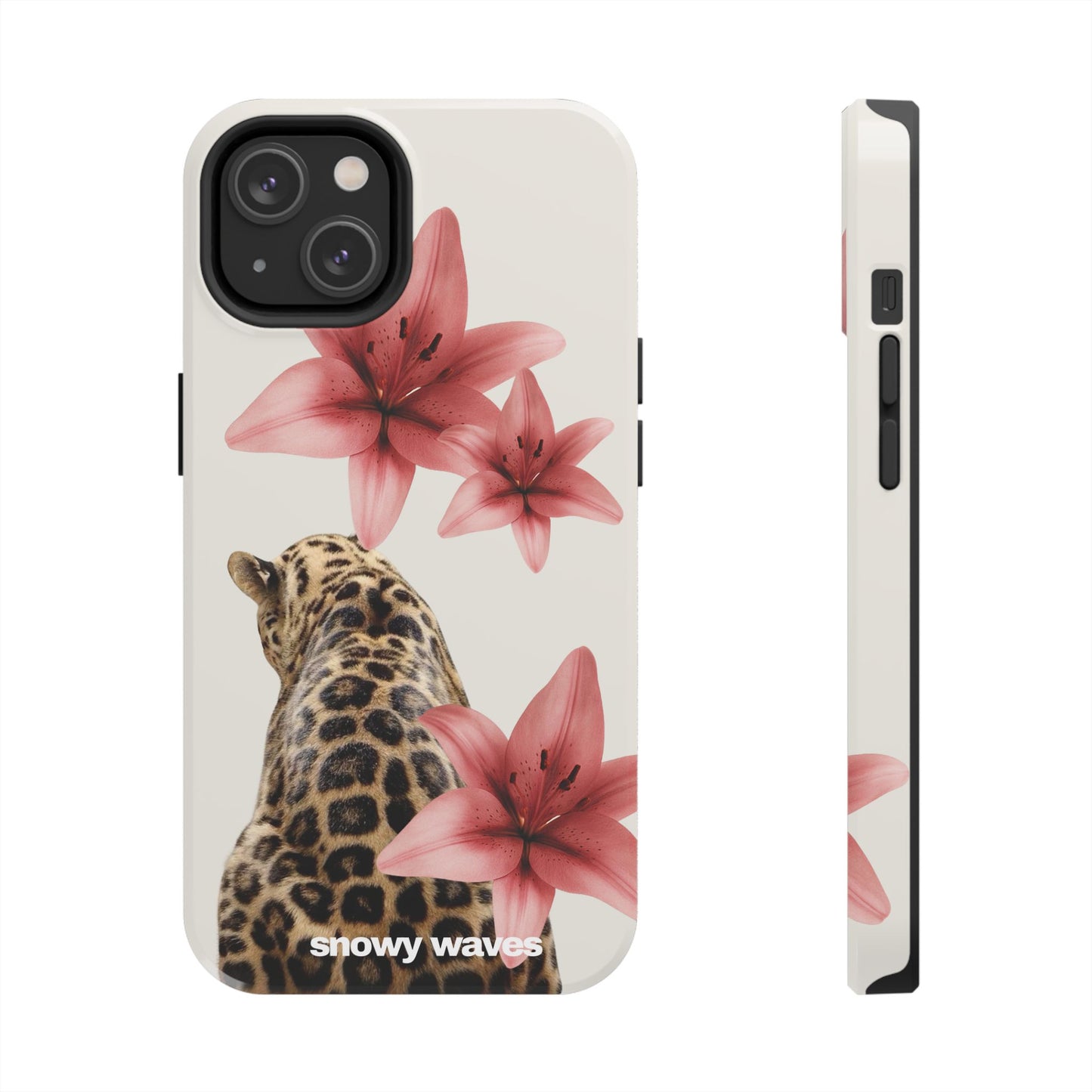 Leopard and Flowers Phone Case