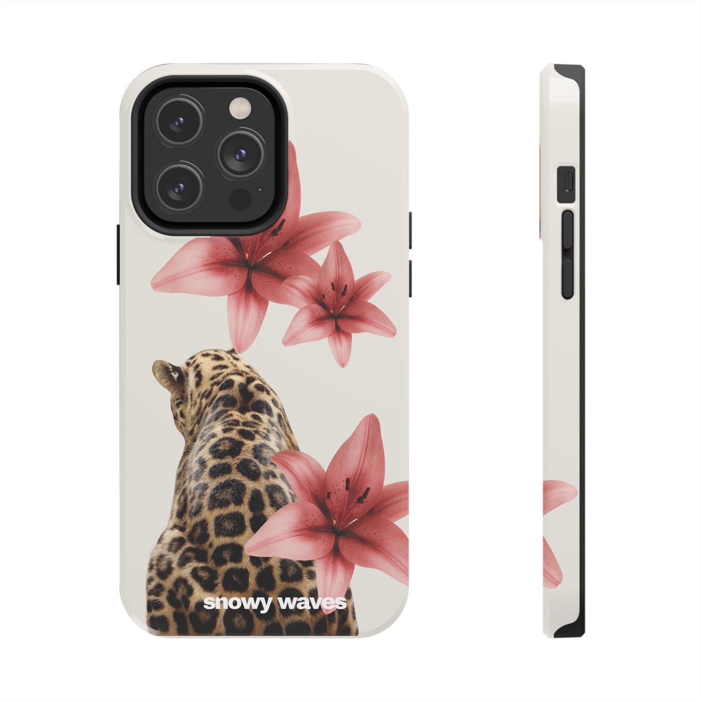 Leopard and Flowers Phone Case