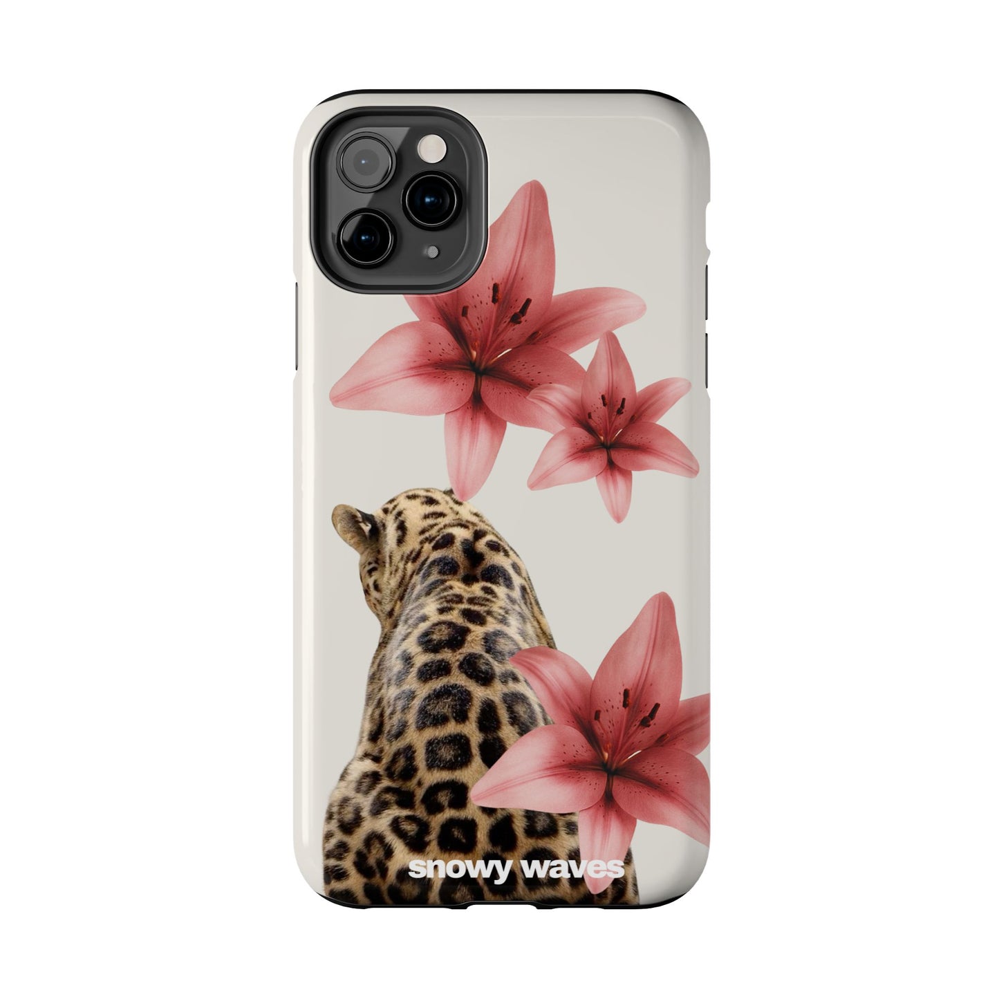 Leopard and Flowers Phone Case