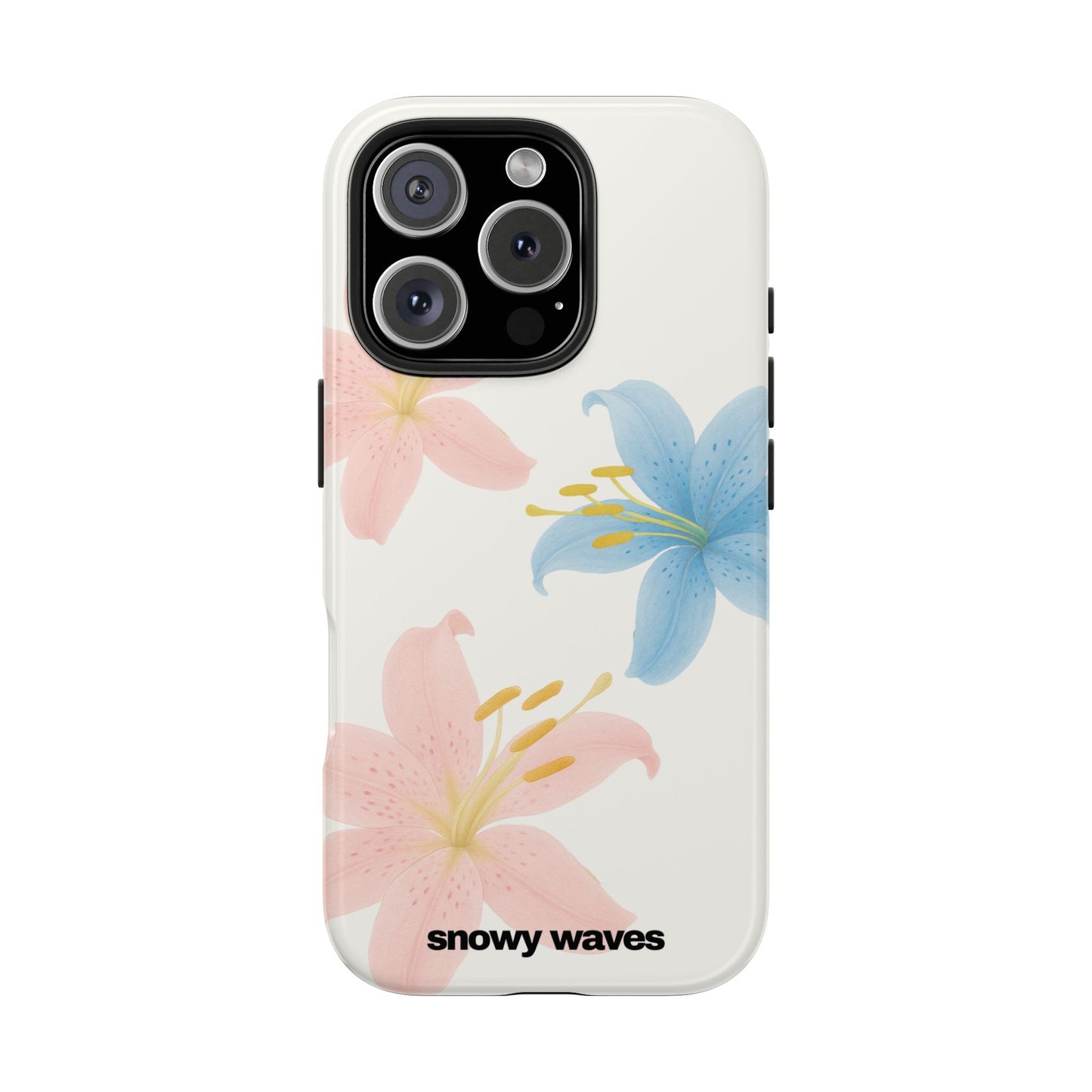 Pink and Blue Tiger Lily Phone Case