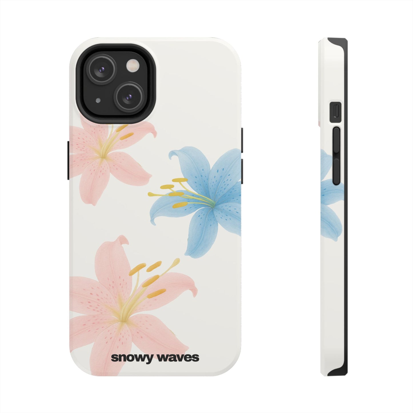 Pink and Blue Tiger Lily Phone Case