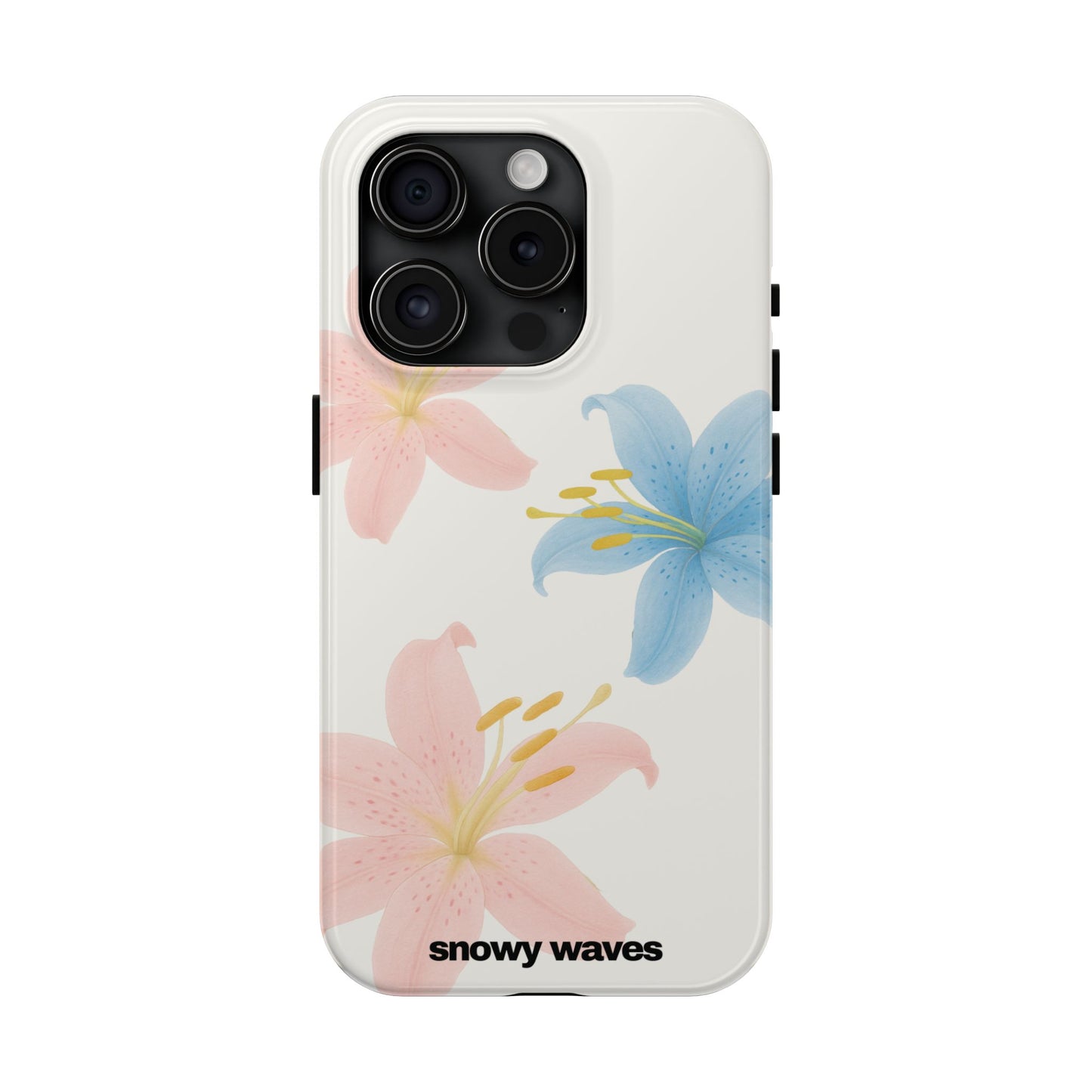 Pink and Blue Tiger Lily Phone Case