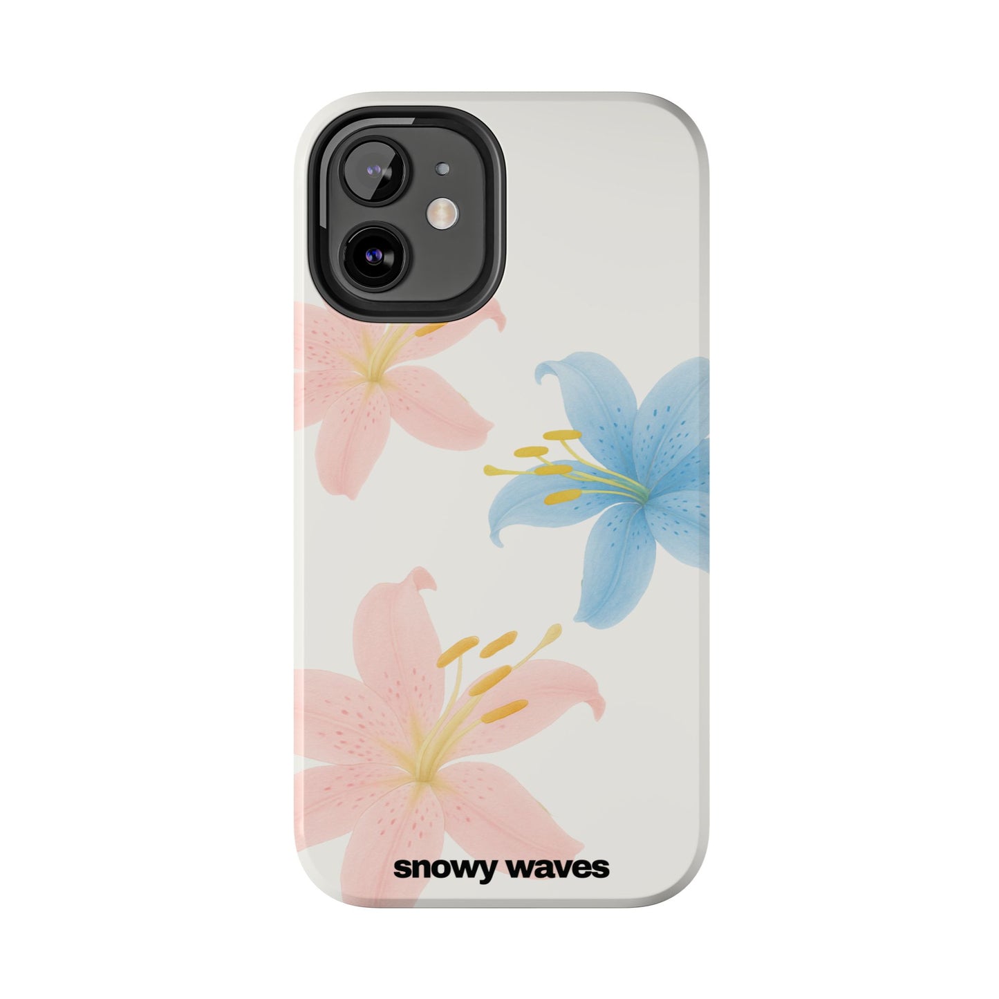 Pink and Blue Tiger Lily Phone Case