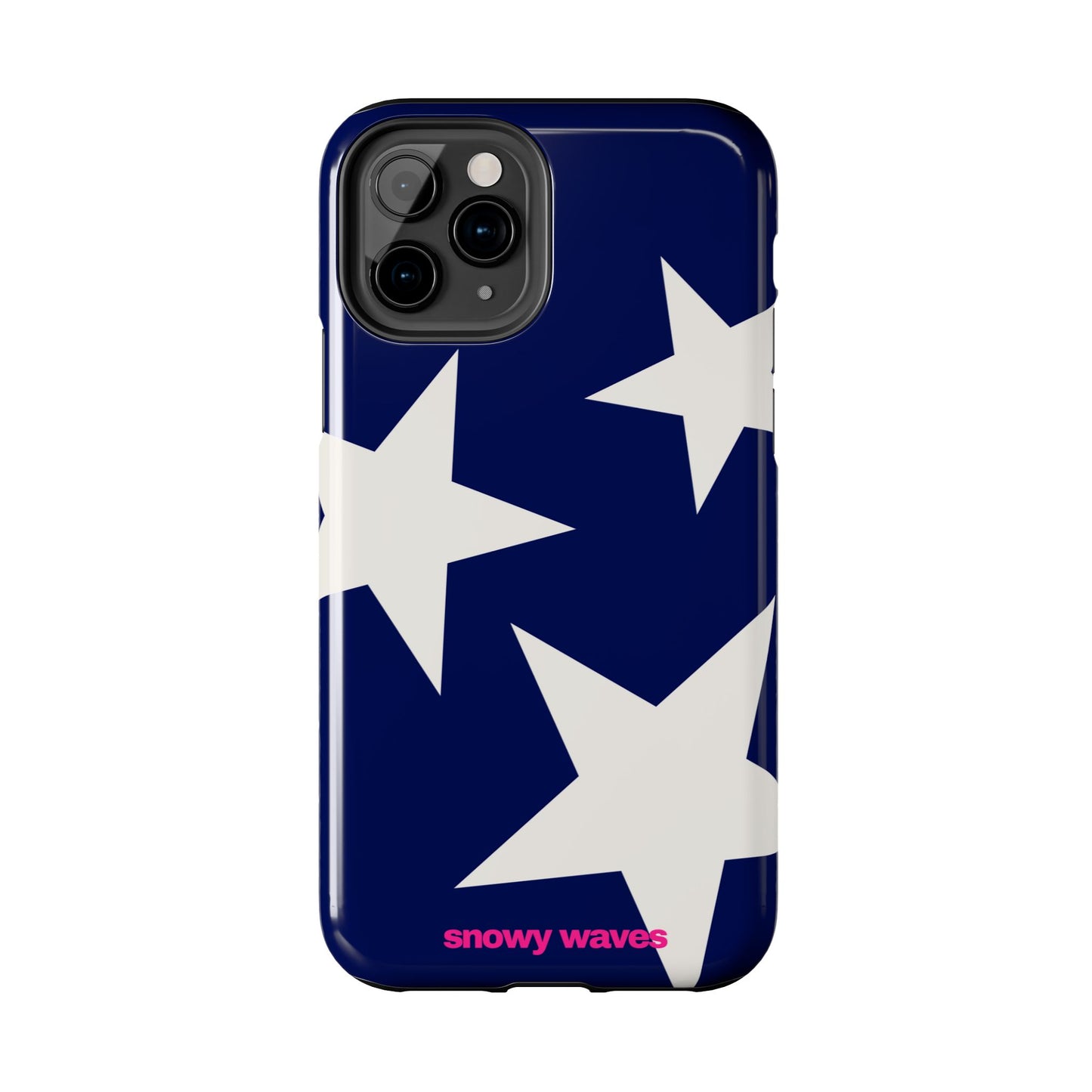 White Stars and Blue Background Phone Case