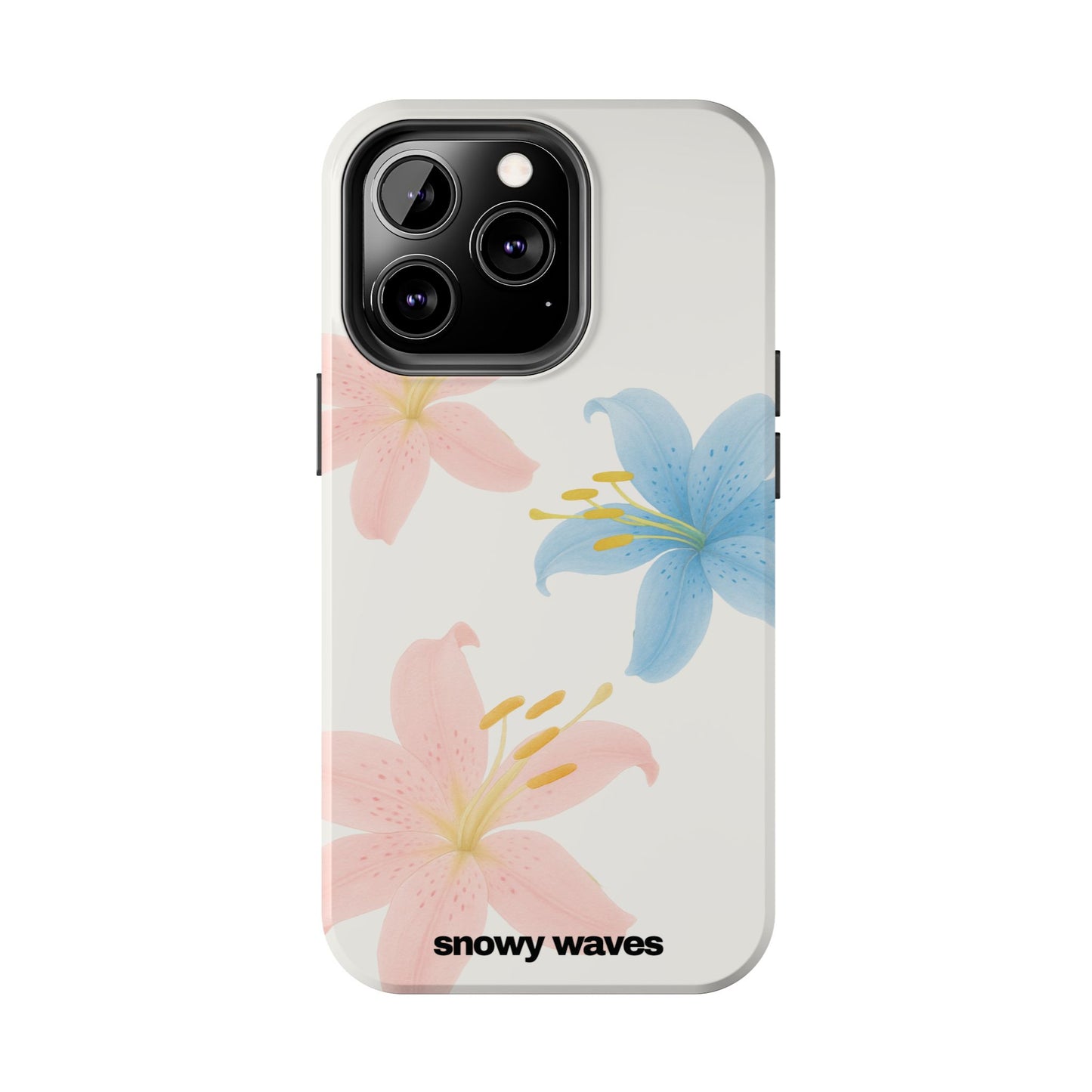 Pink and Blue Tiger Lily Phone Case