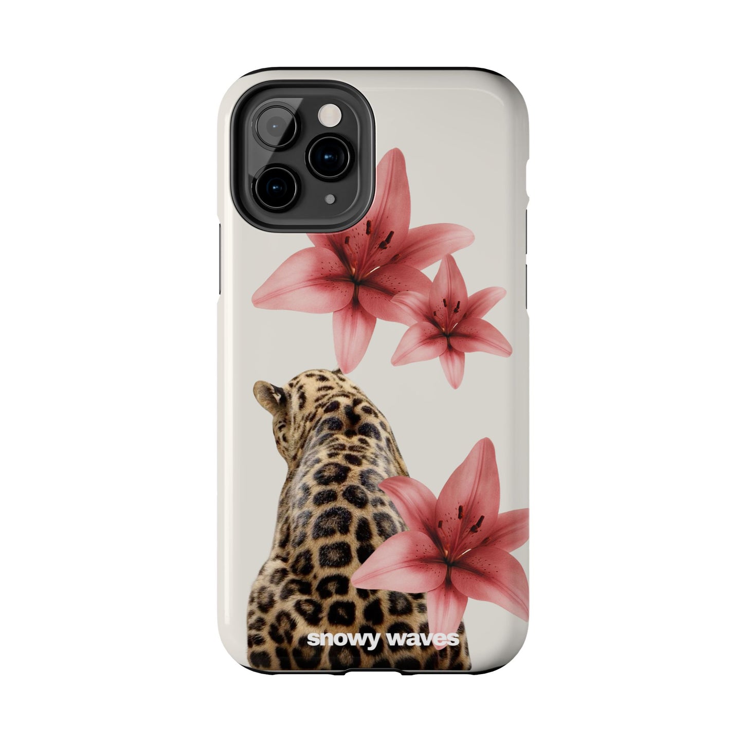 Leopard and Flowers Phone Case