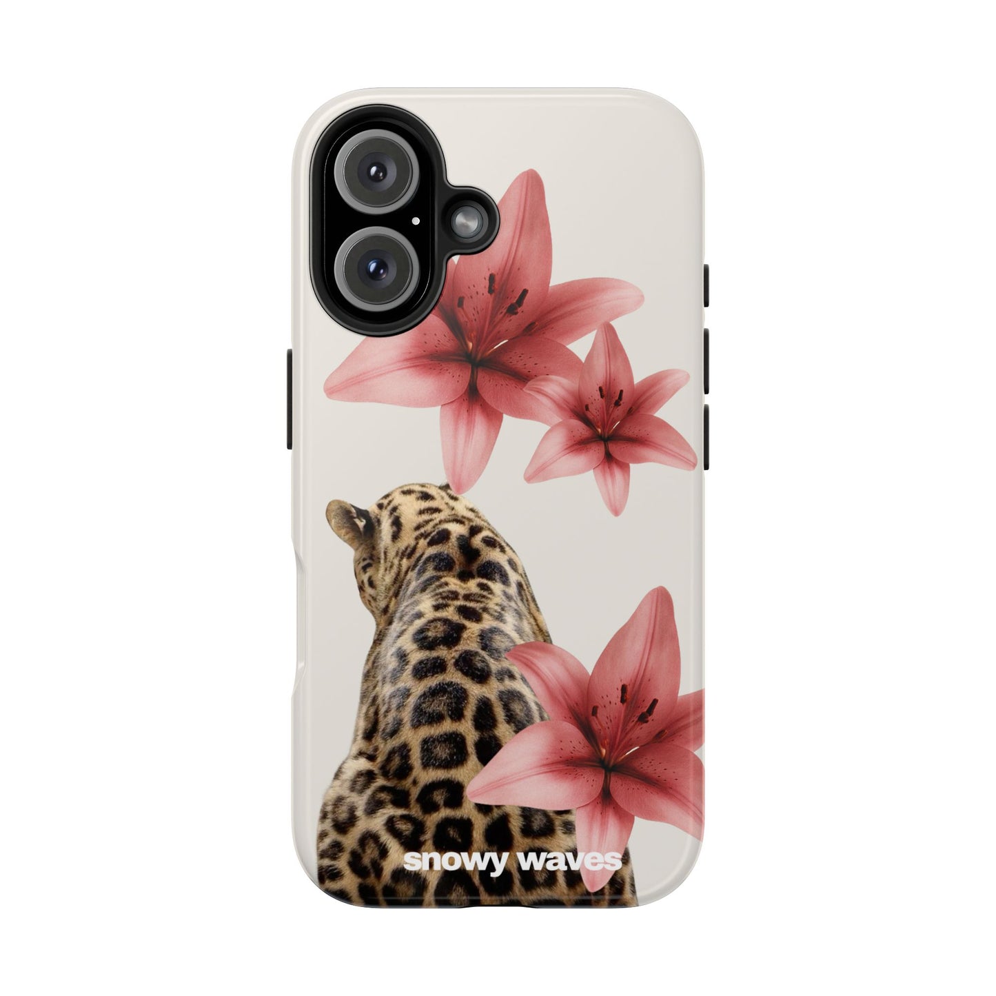 Leopard and Flowers Phone Case