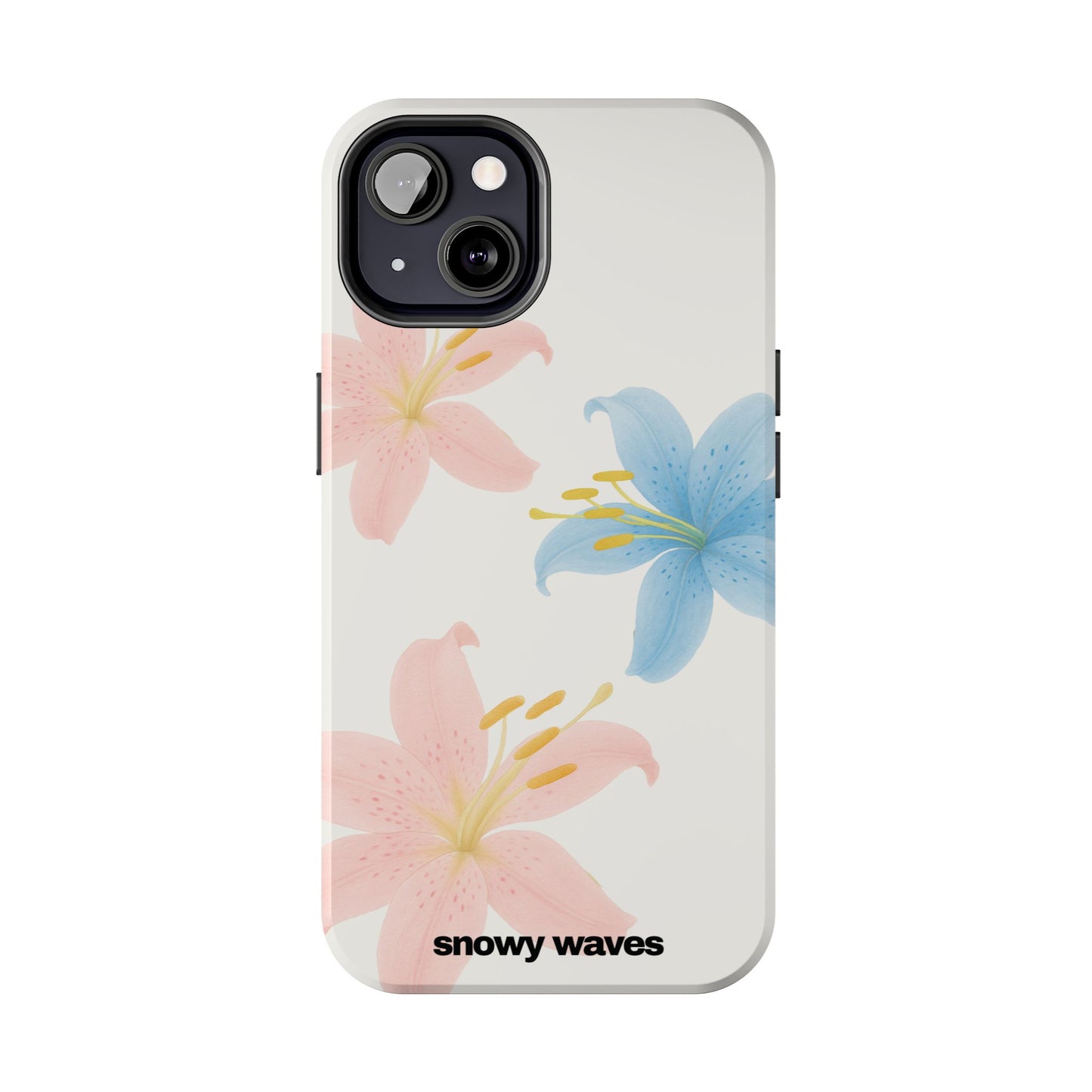 Pink and Blue Tiger Lily Phone Case