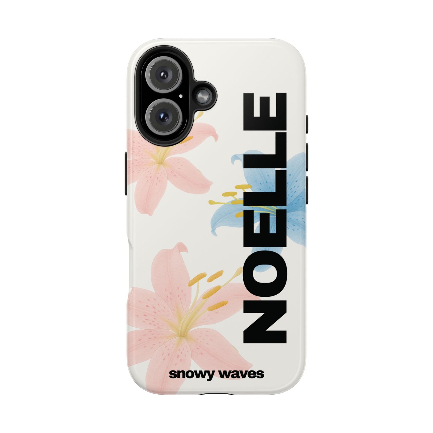 Custom Pink and Blue Tiger Lily Phone Case