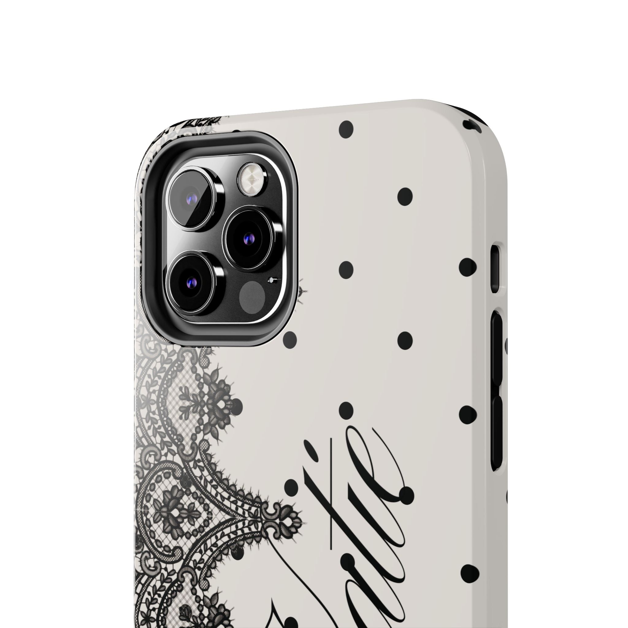Custom Lace Polka Dot Tough Phone Case