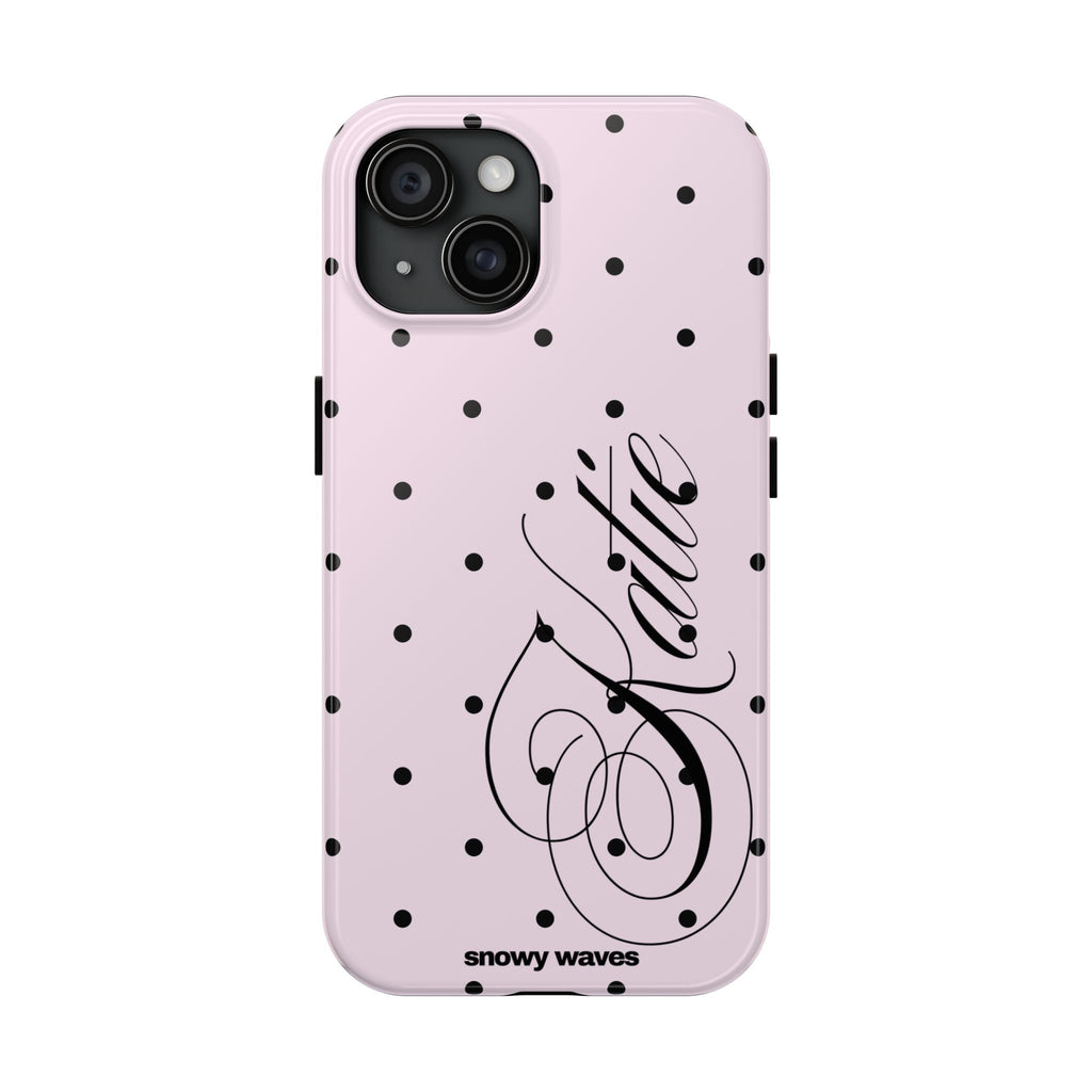 Custom Pink Polka Dot Phone Case