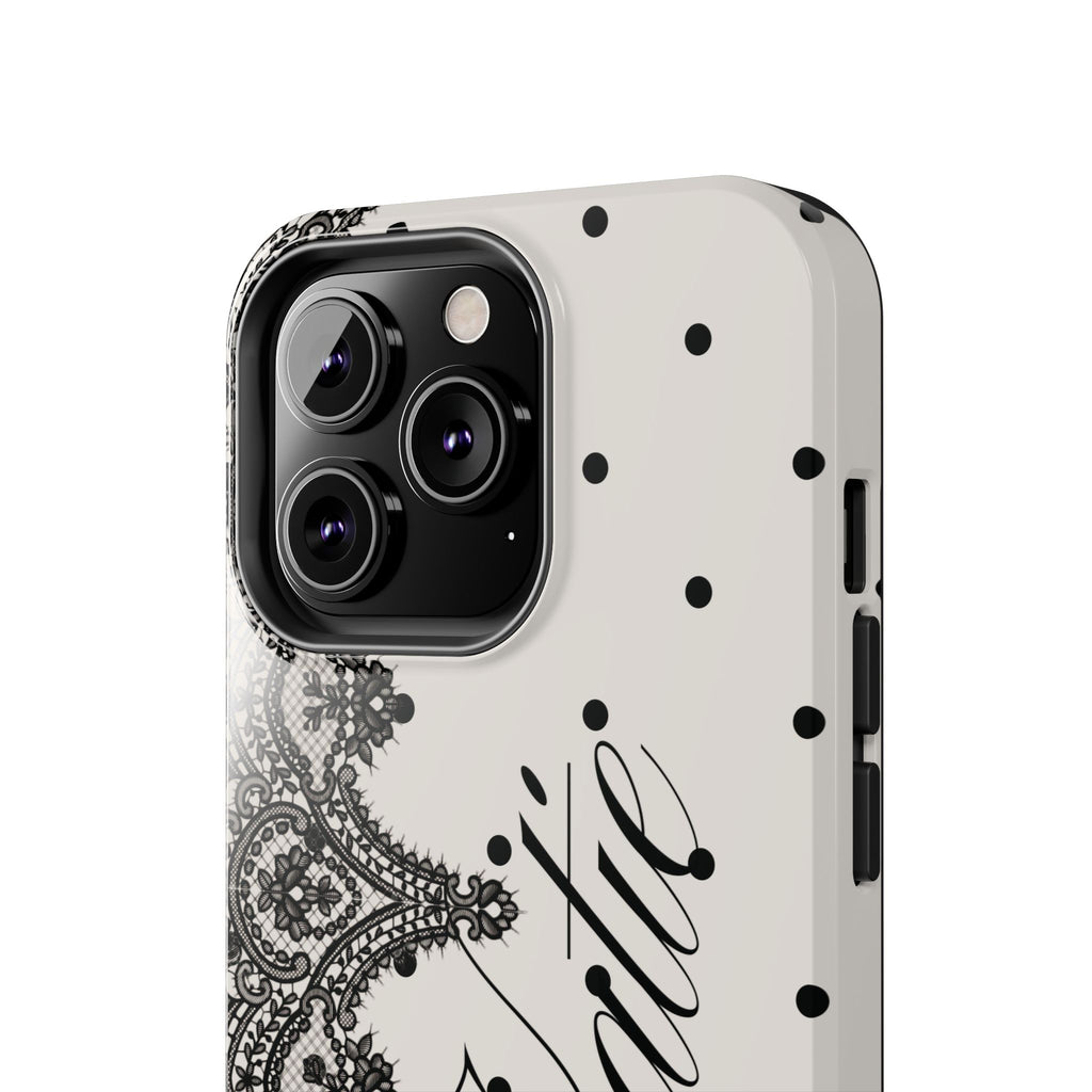 Custom Lace Polka Dot Tough Phone Case