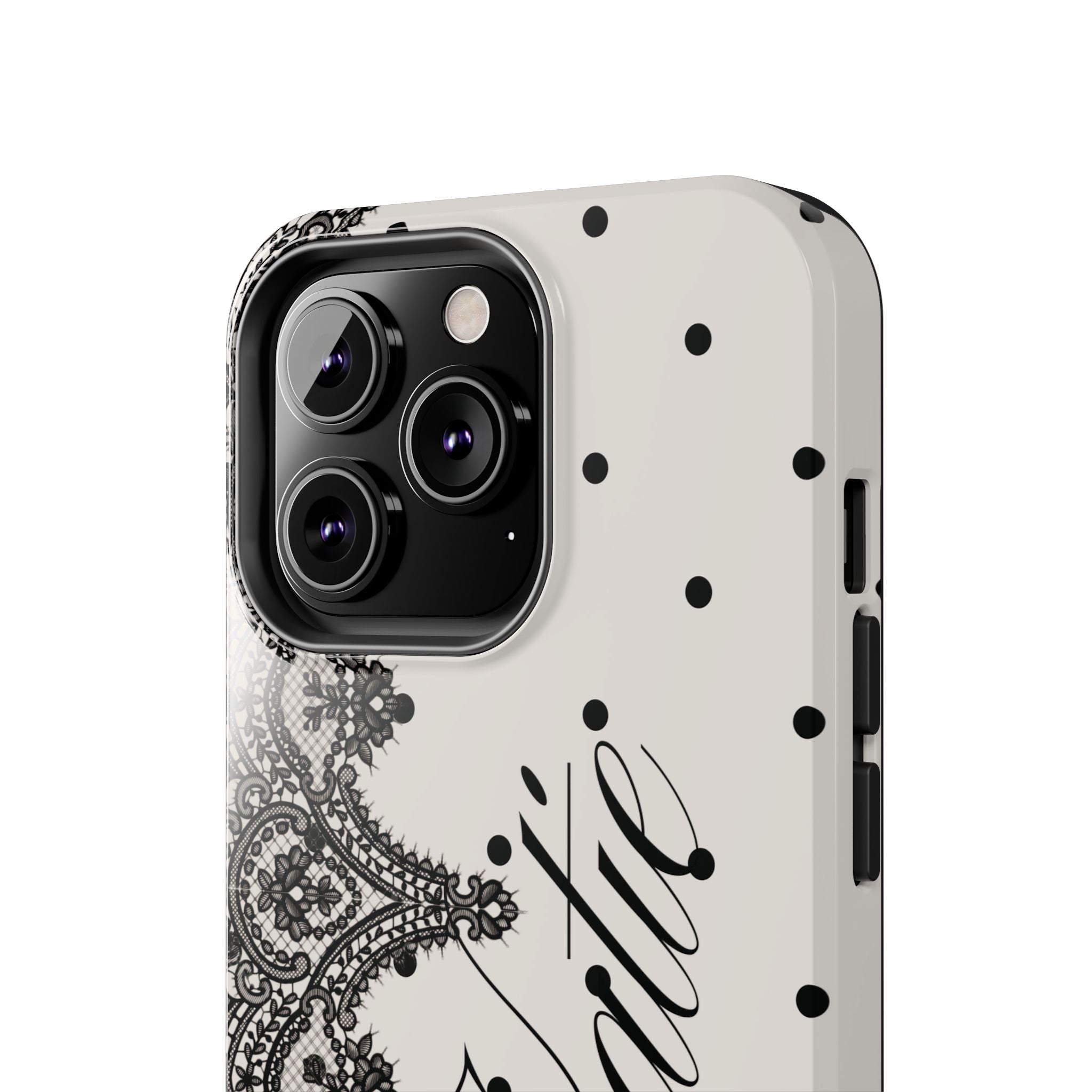 Custom Lace Polka Dot Tough Phone Case