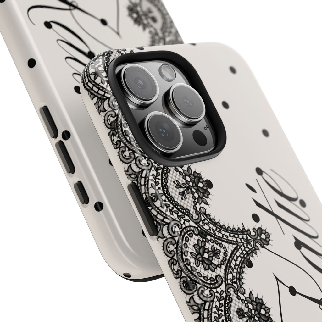 Custom Lace Polka Dot Tough Phone Case