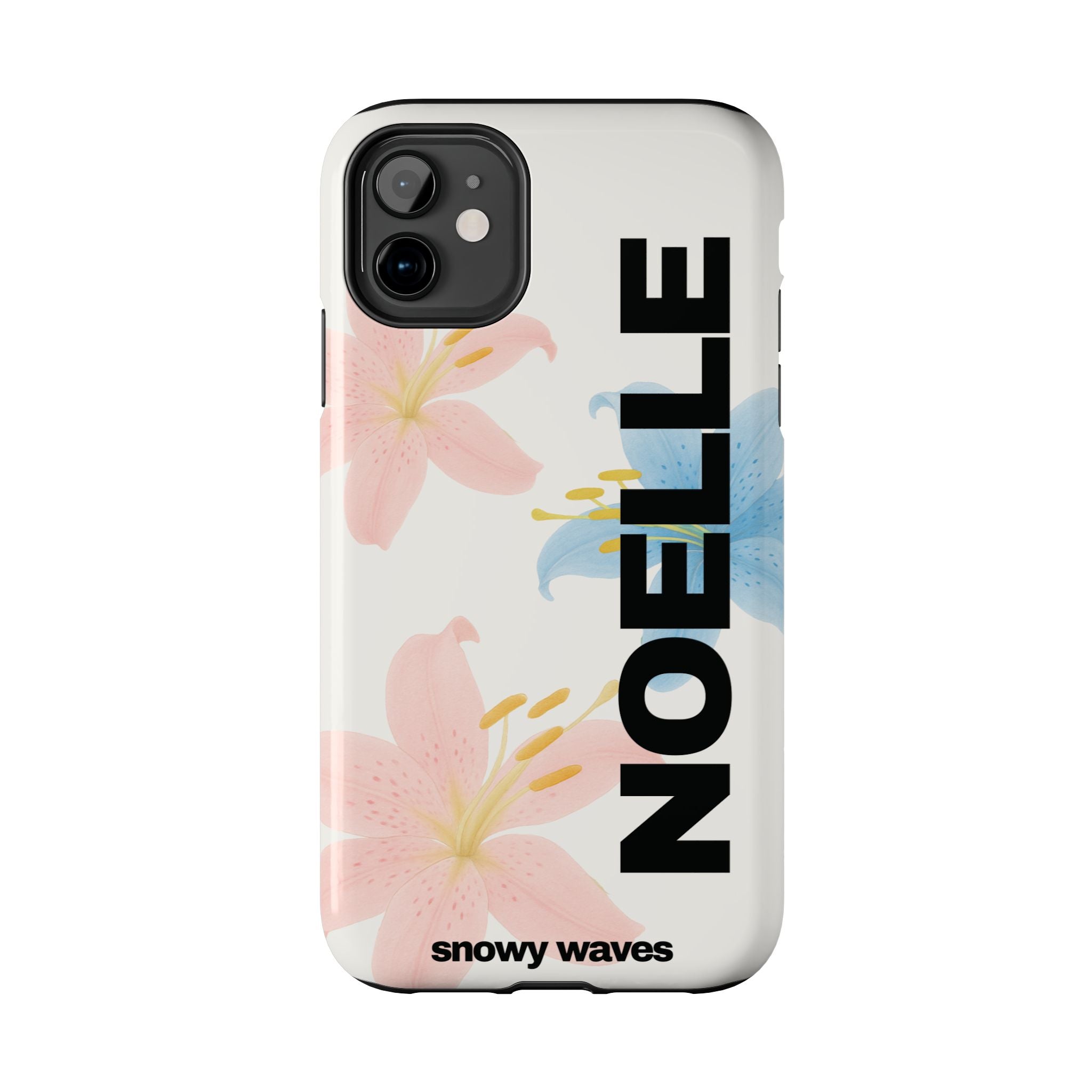 Custom Pink and Blue Tiger Lily Phone Case