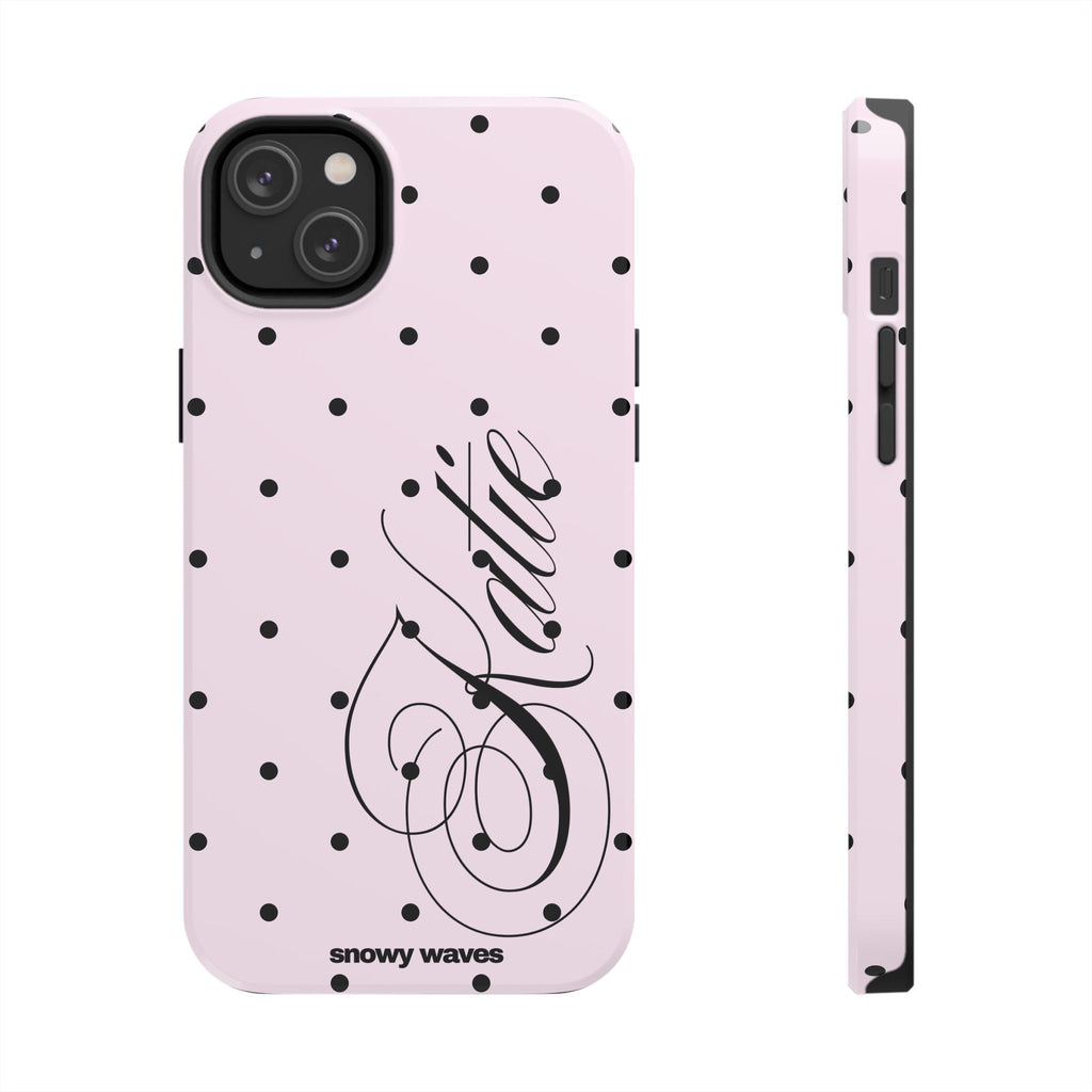 Custom Pink Polka Dot Phone Case