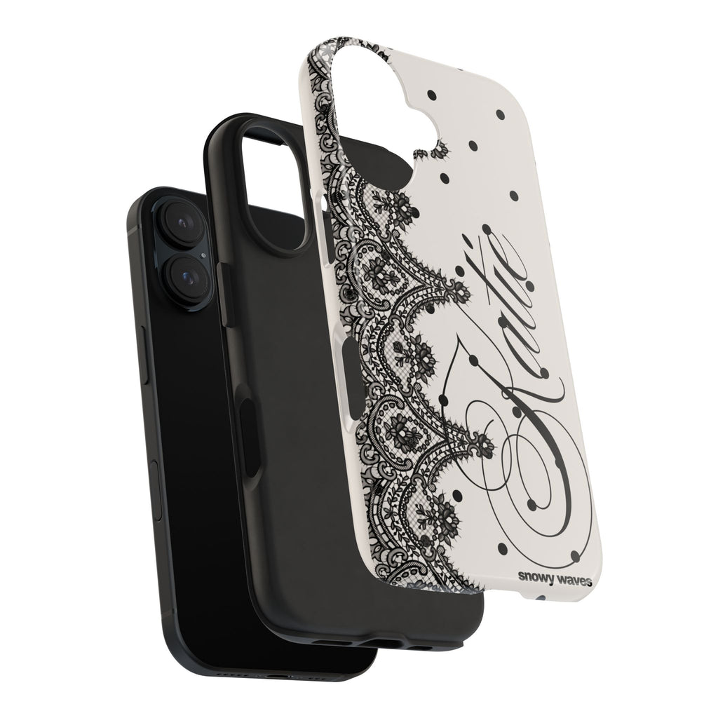 Custom Lace Polka Dot Tough Phone Case
