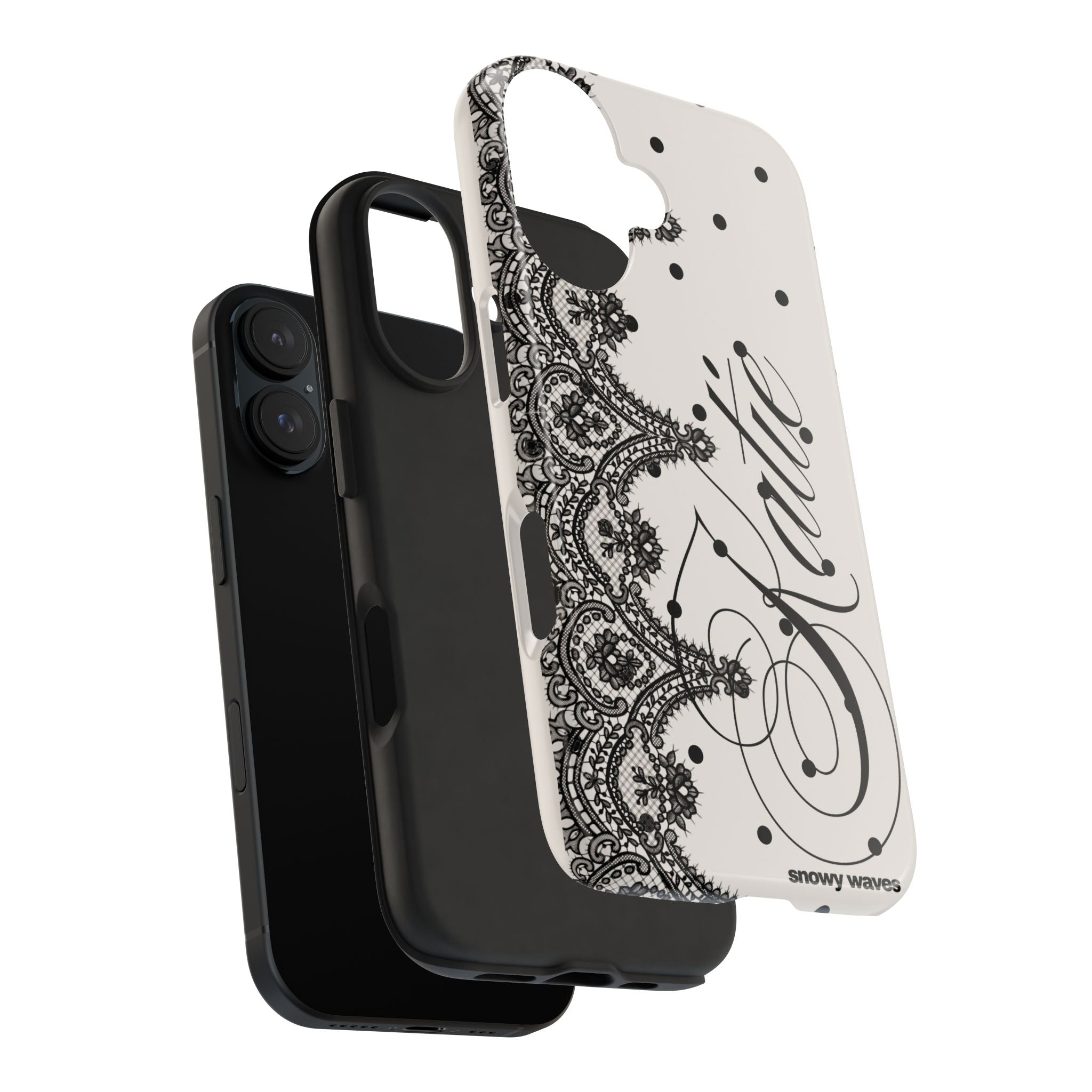 Custom Lace Polka Dot Tough Phone Case