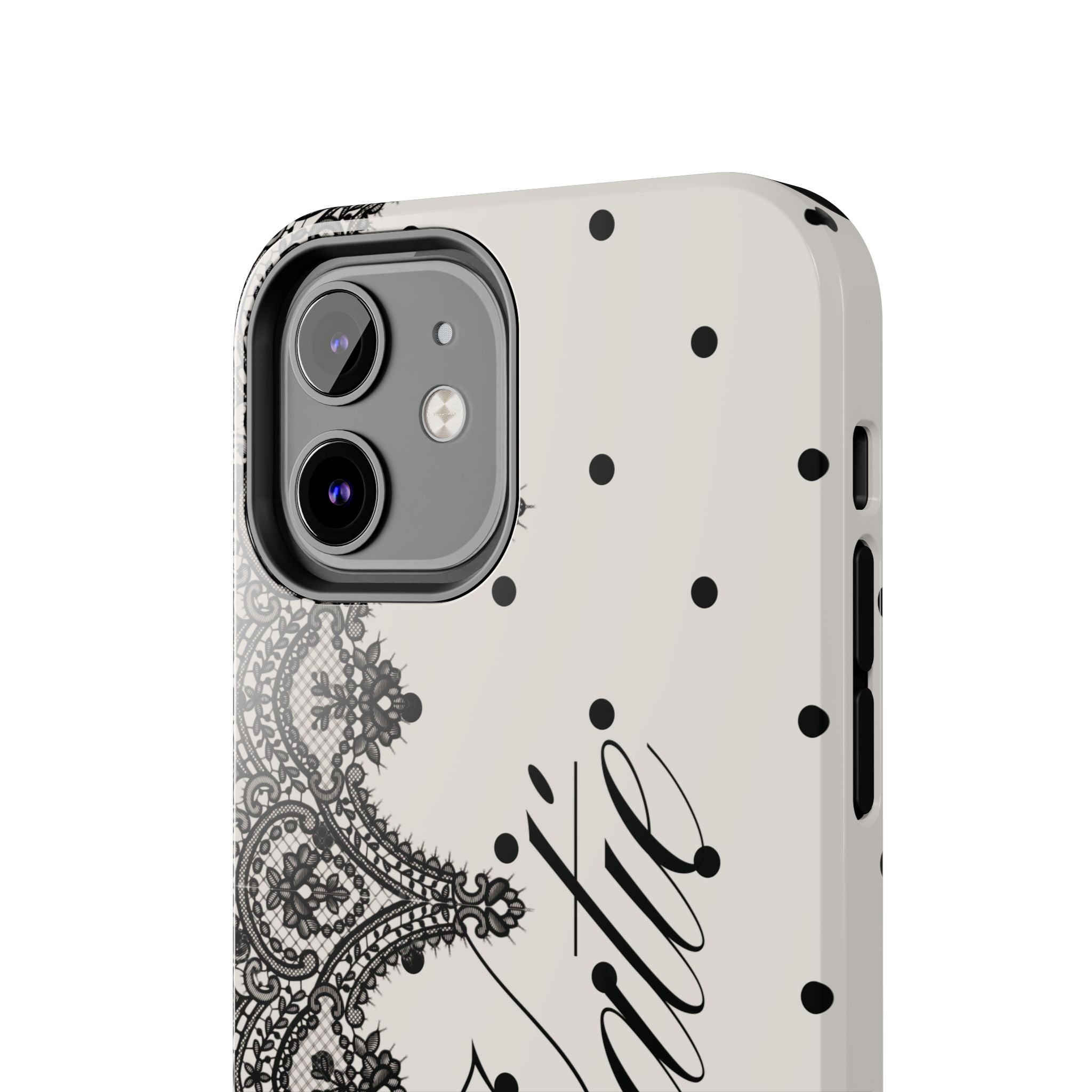 Custom Lace Polka Dot Tough Phone Case