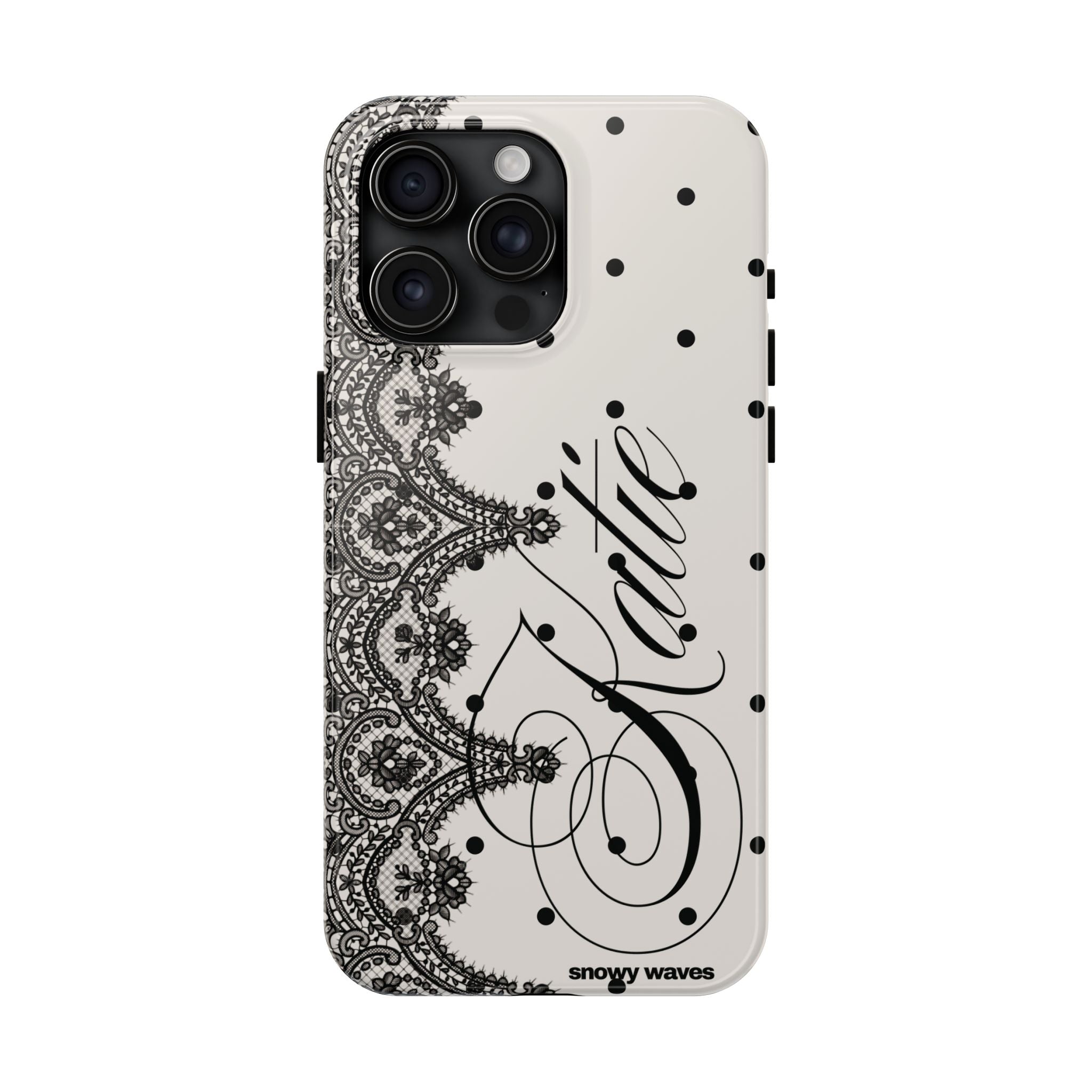 Custom Lace Polka Dot Tough Phone Case